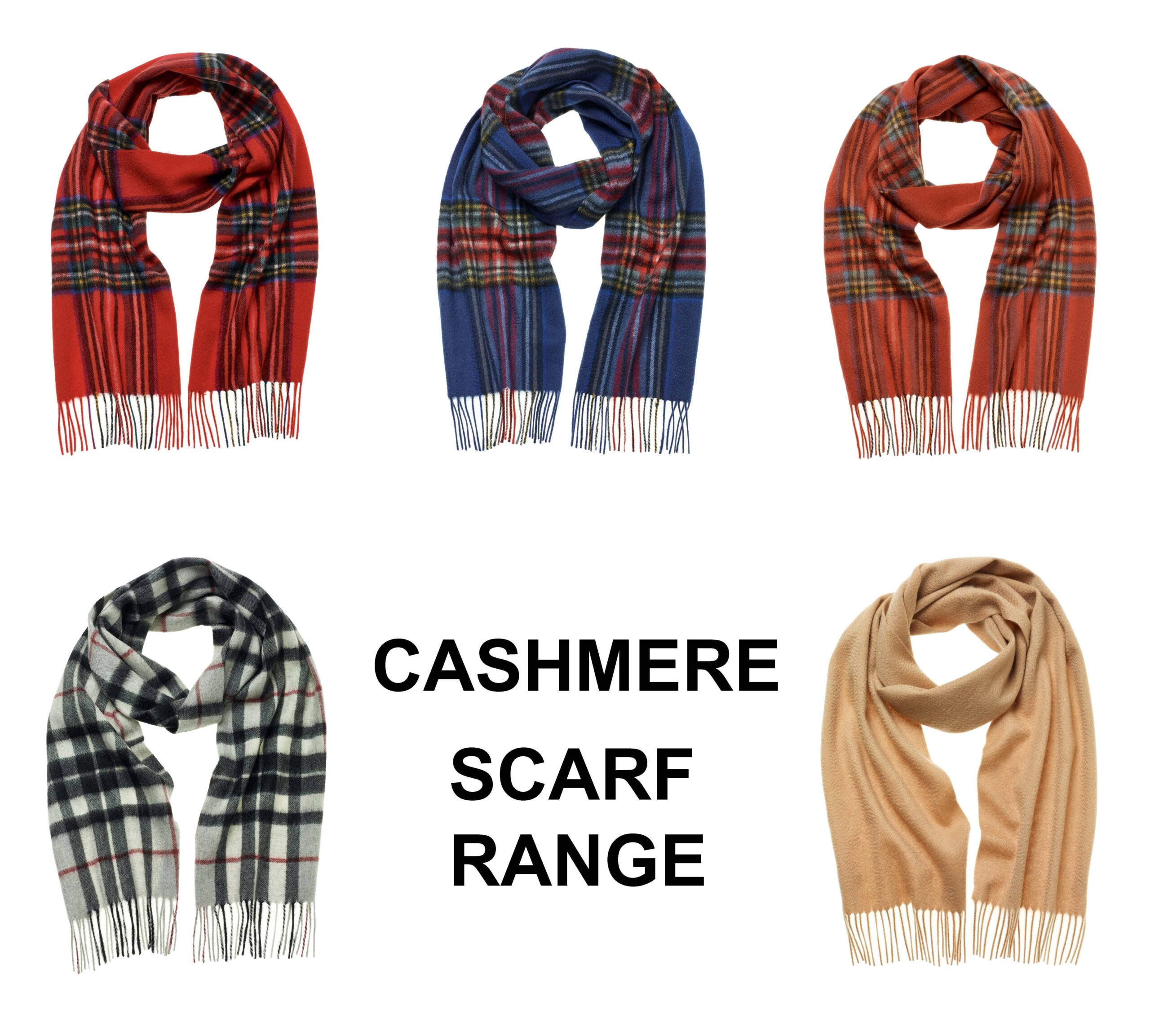 Bronte Moon - Cashmere Scarf Range, 100% Cashmere, Made in England