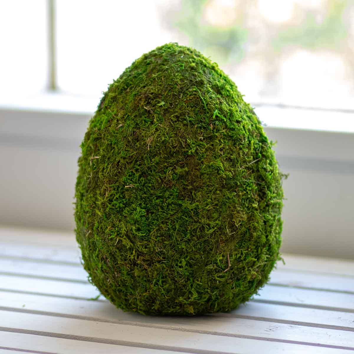 Moss Egg Decor Green 10"