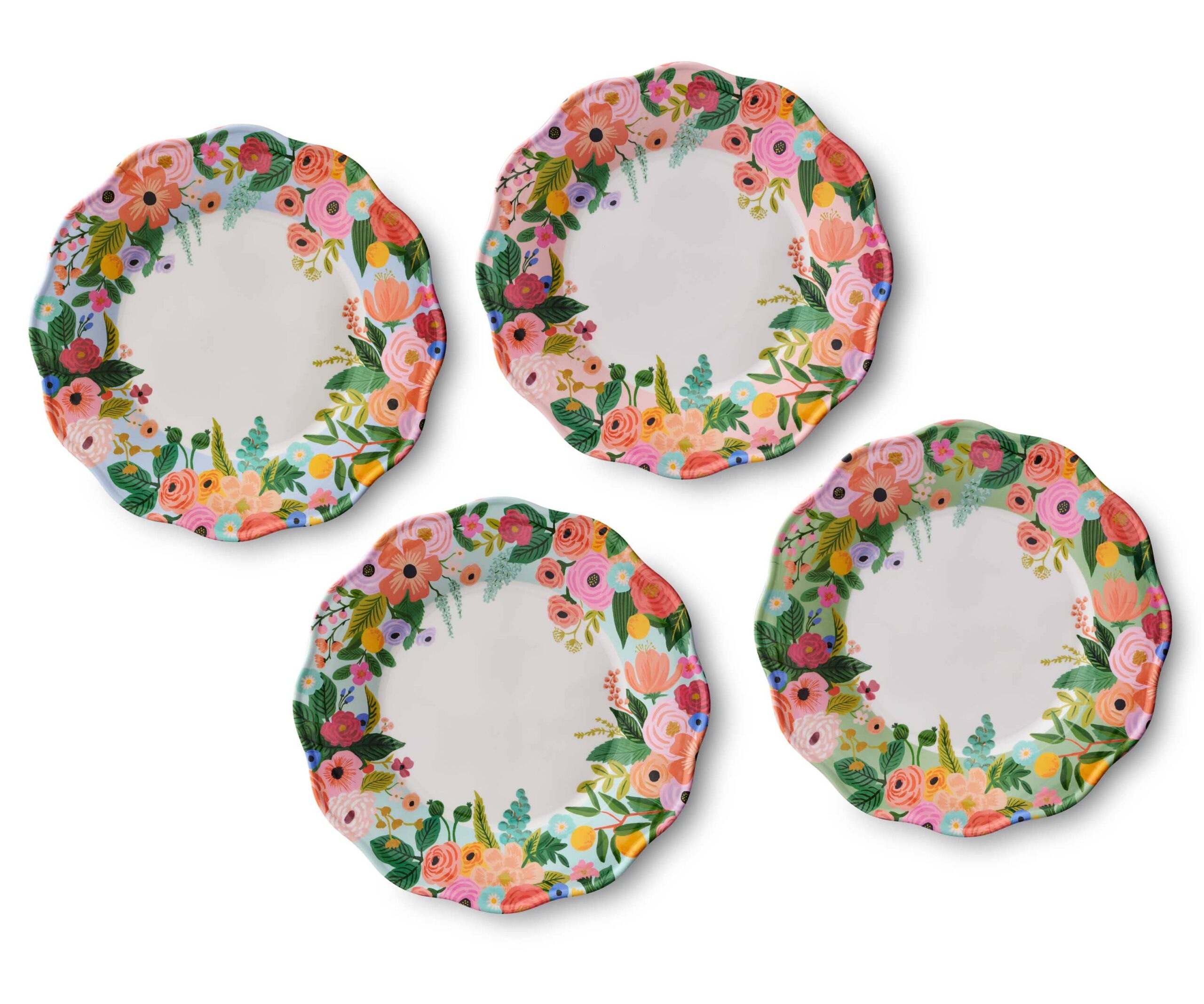 Garden Party Melamine Assorted Dinner Plates