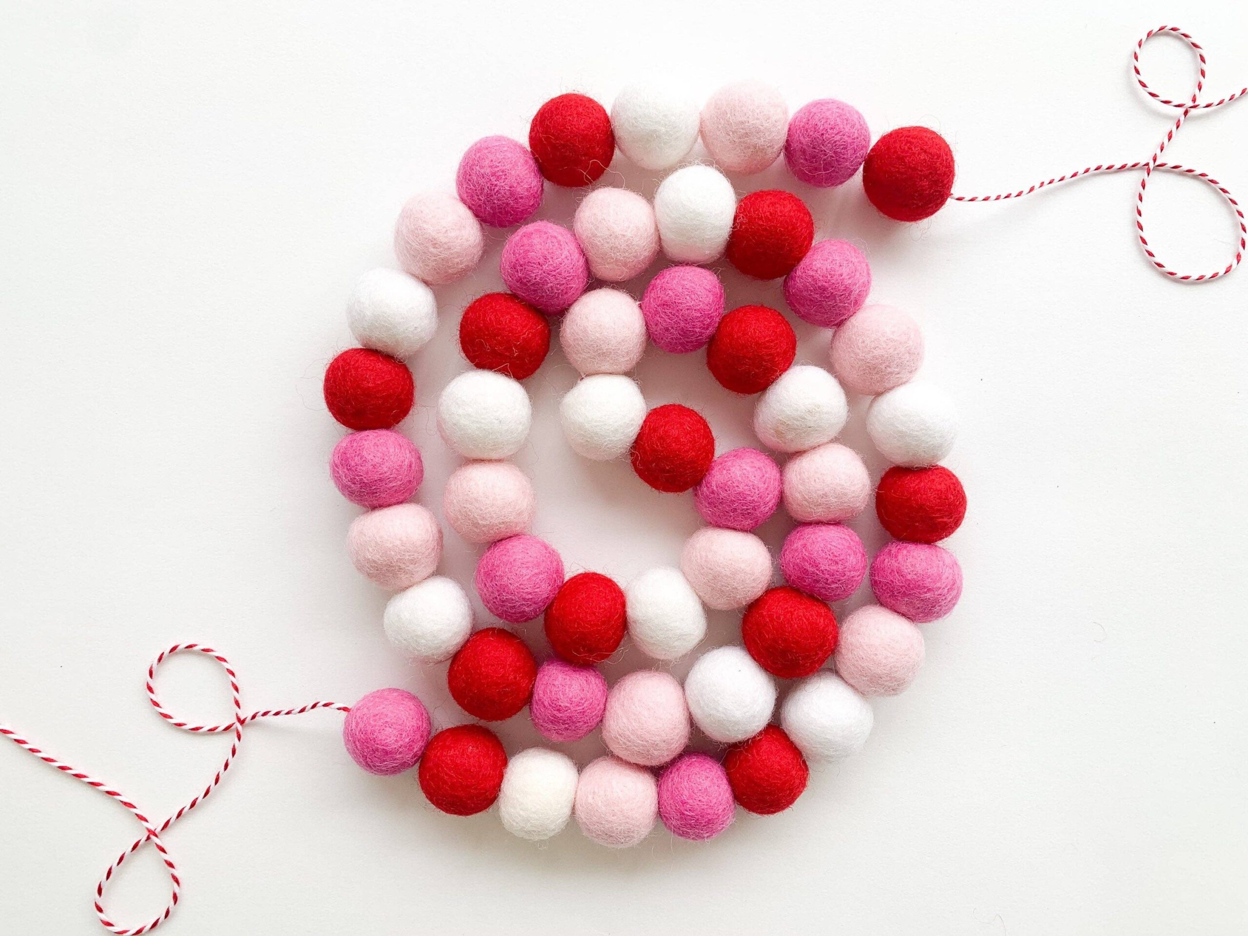 Simply Valentine's Felt Ball Garland