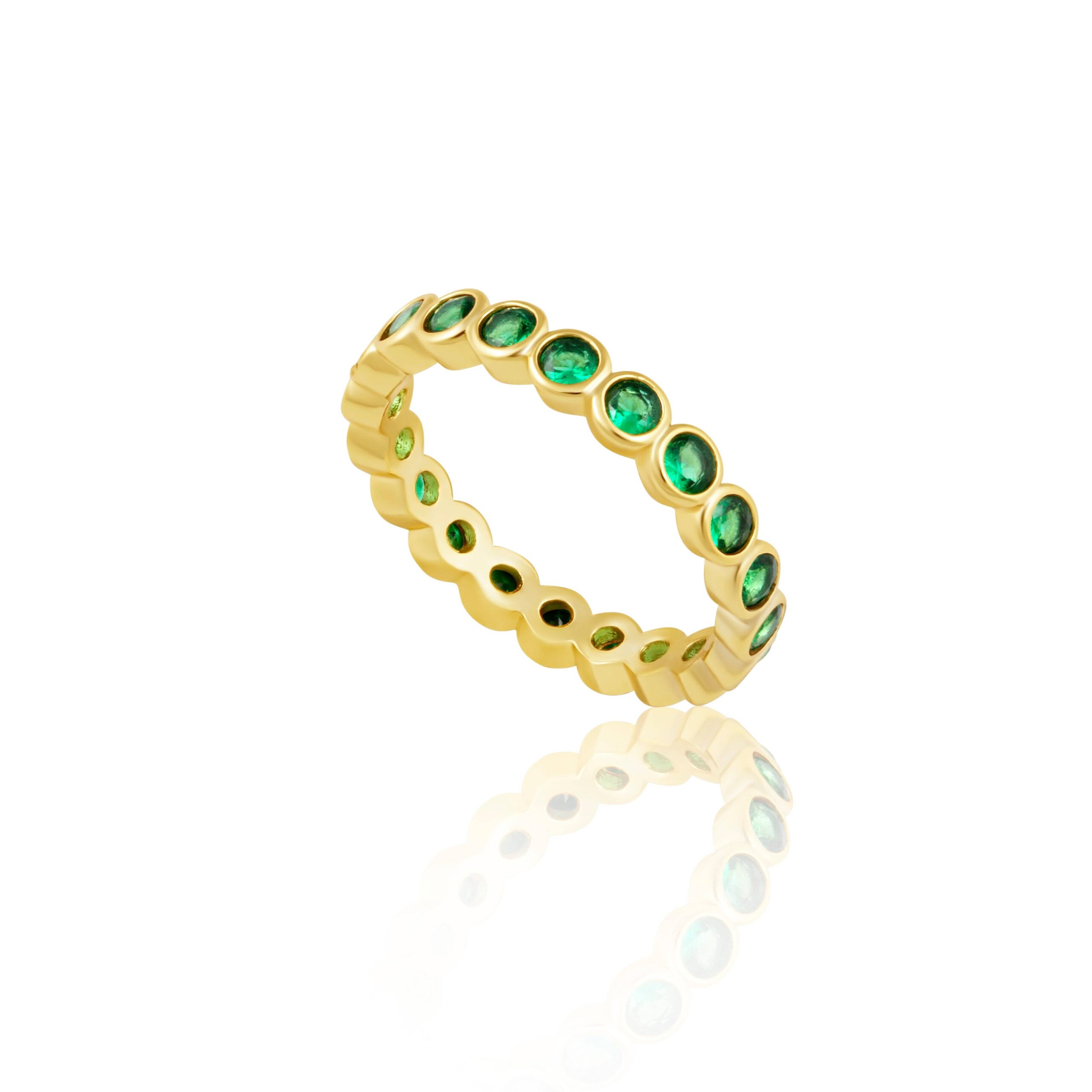 Celeste Eternity Ring - Emerald: 8