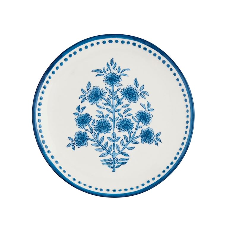 Flower Stem Print Salad Plate