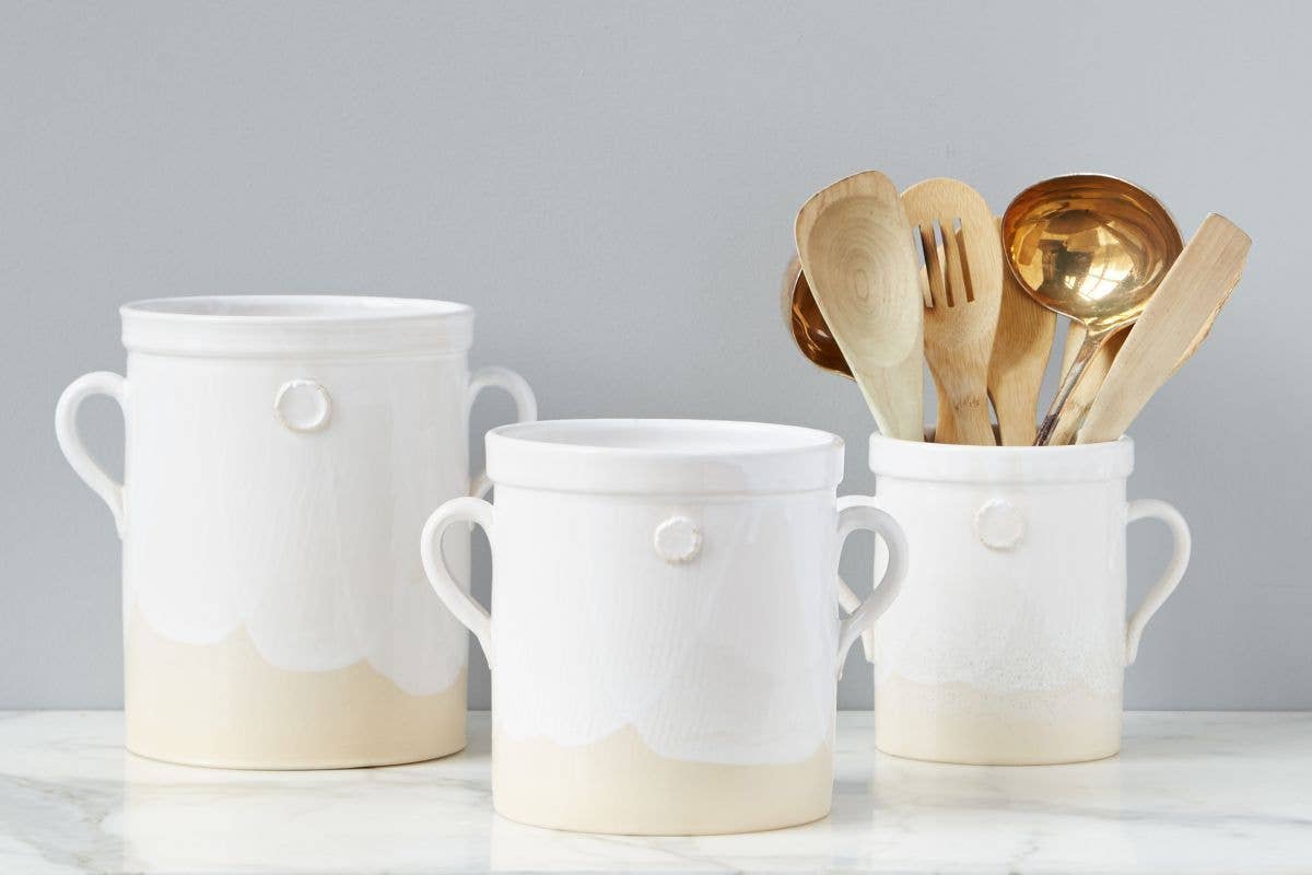 etúHOME - White Handthrown Crock