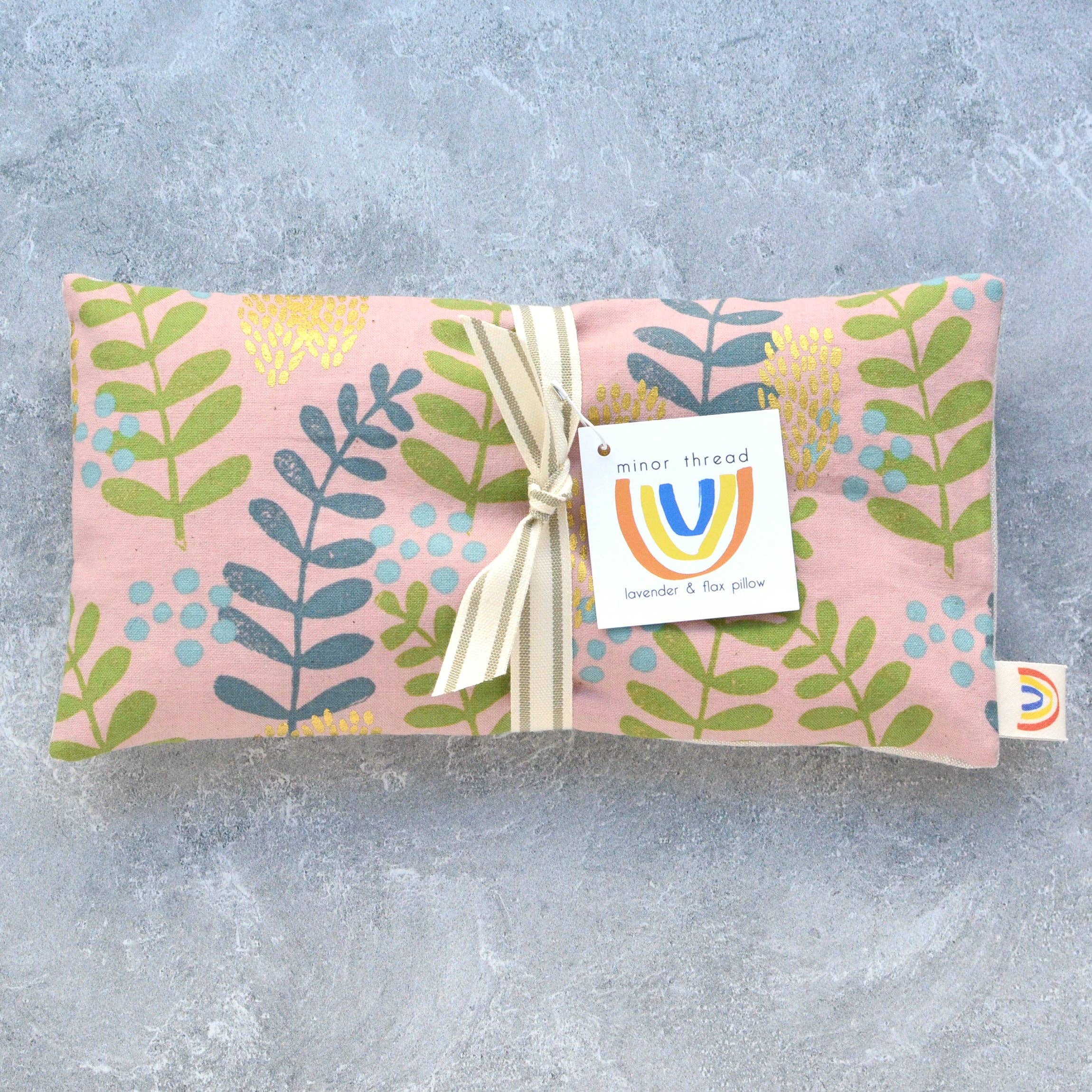 Fern Dell in Rose Gold Weighted Eye Pillow Hot Cold Therapy: Mint