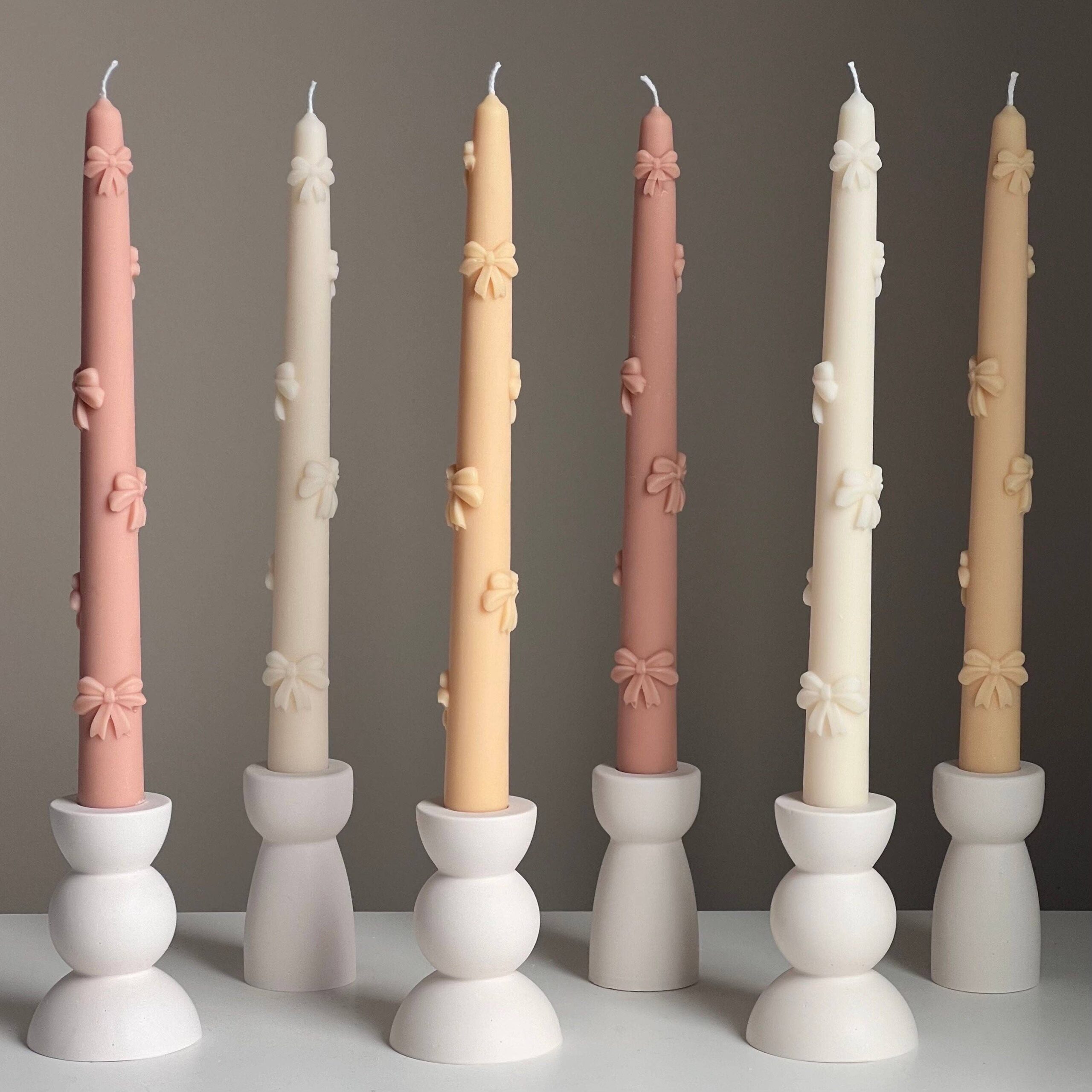 Ribbon Taper Candle: Mellow