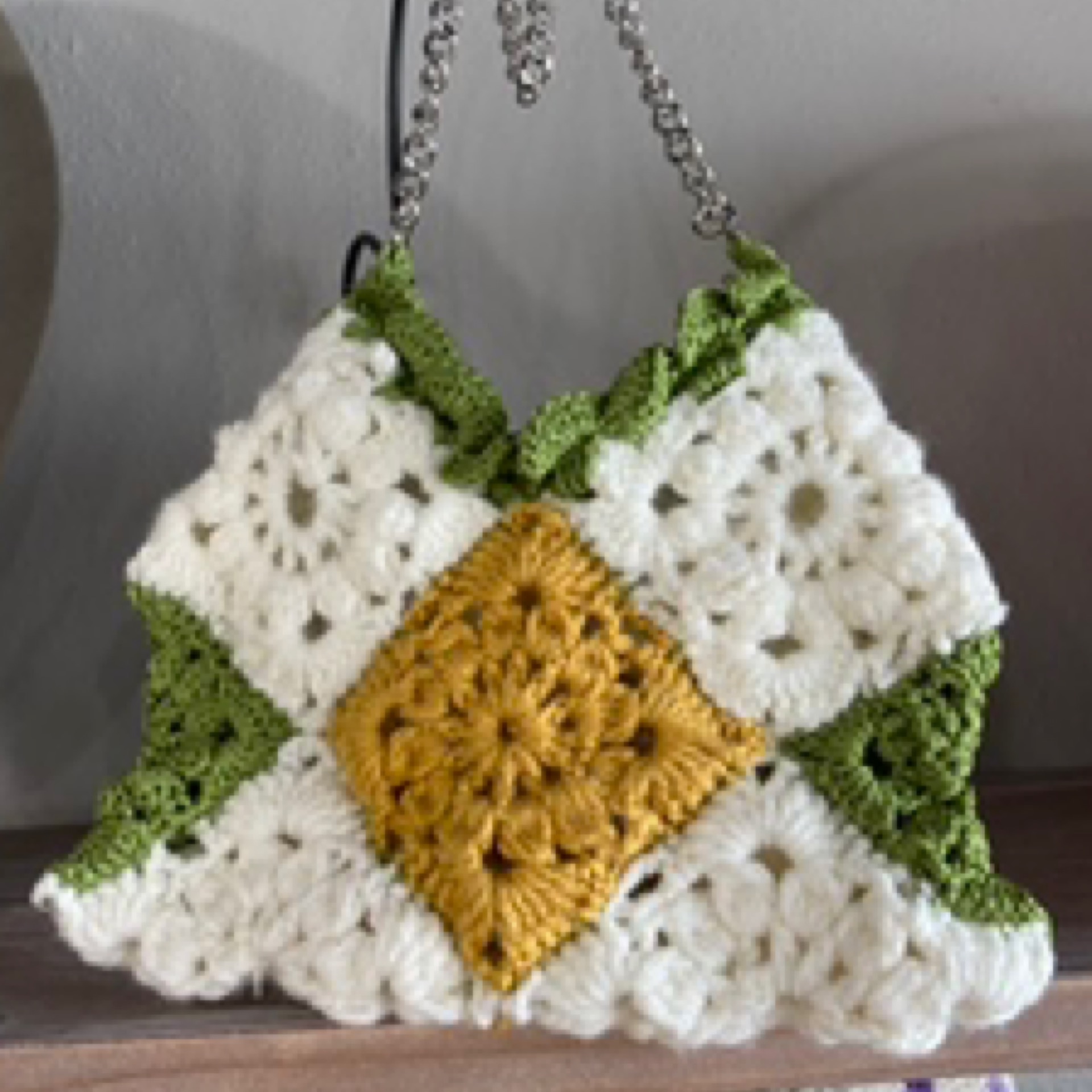 Handmade Crocheted Daisy Purse