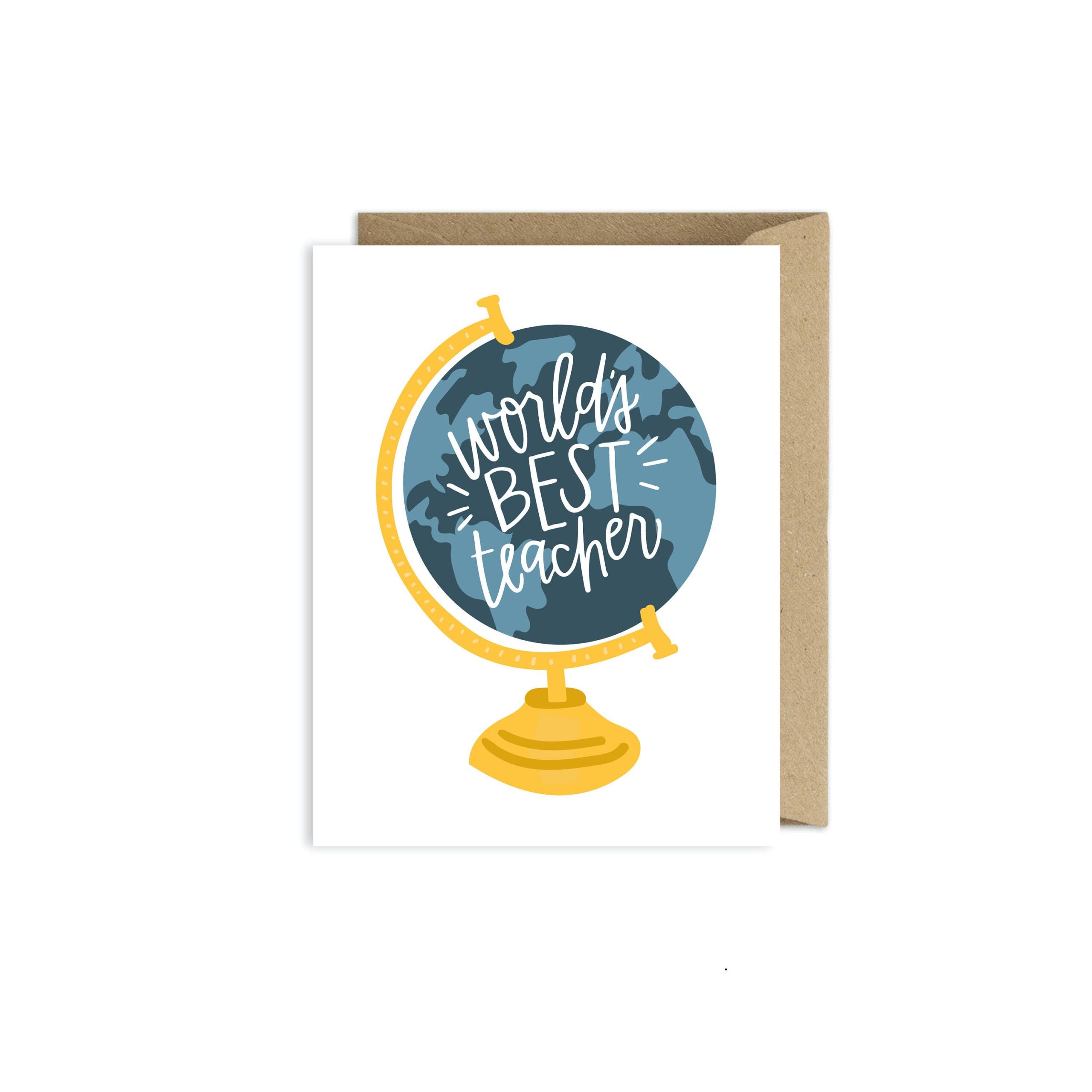 World's Best Teacher Thank You Greeting Card