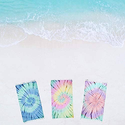 Tie Dye Pestemal Turkish Beach Towel Sand resistant hand-dye - Image 7