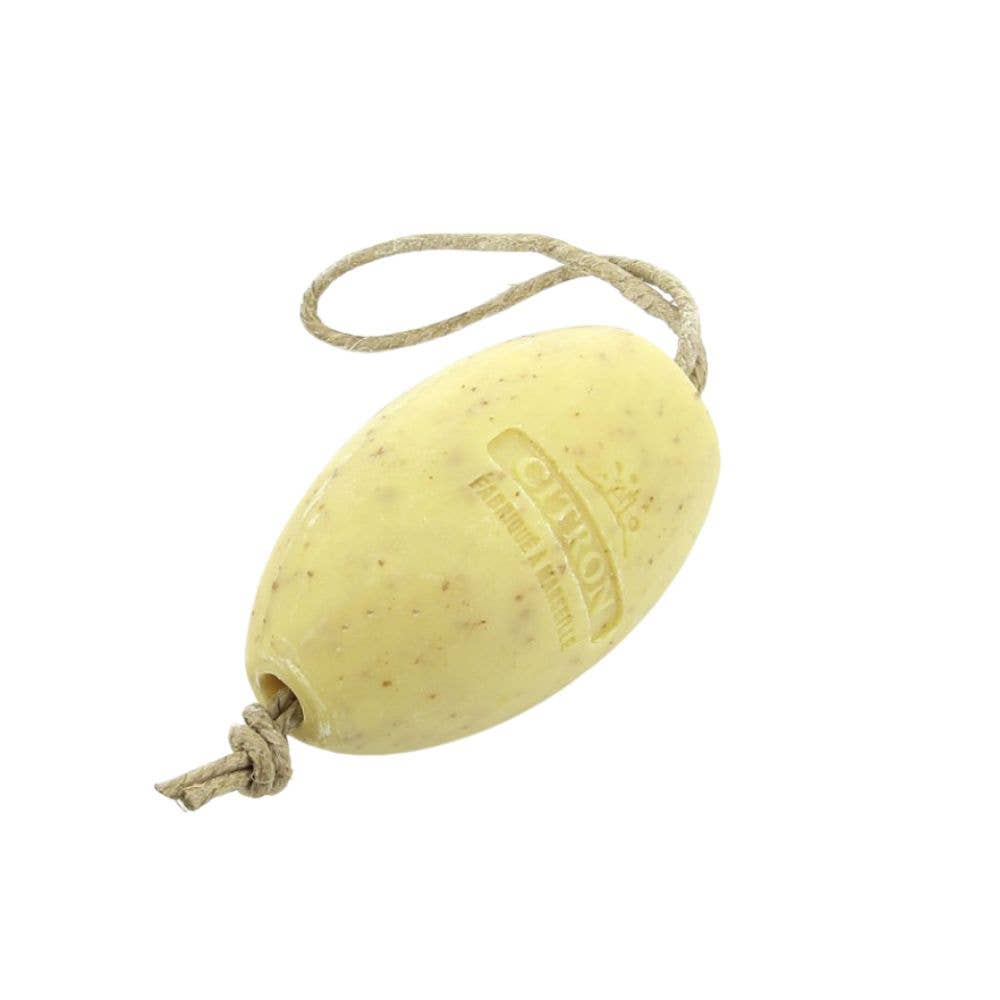 Crushed Lemon rotating soap on rope 240g