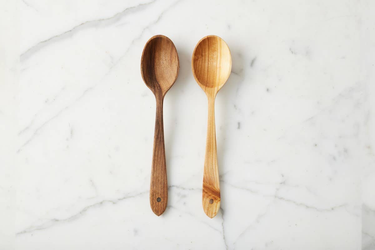 etúHOME - Fruitwood Large Serving Spoons, Set of 2