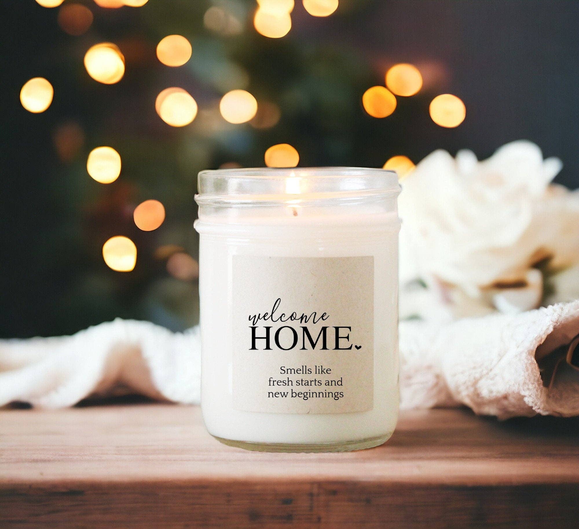 Welcome Home 8 oz Candle, Warm Wishes
