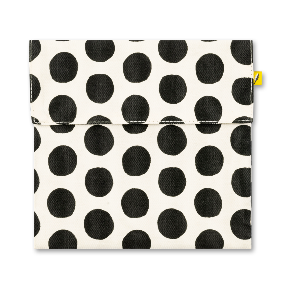 Fluf - Flip Snack Bag - Dot Black & White