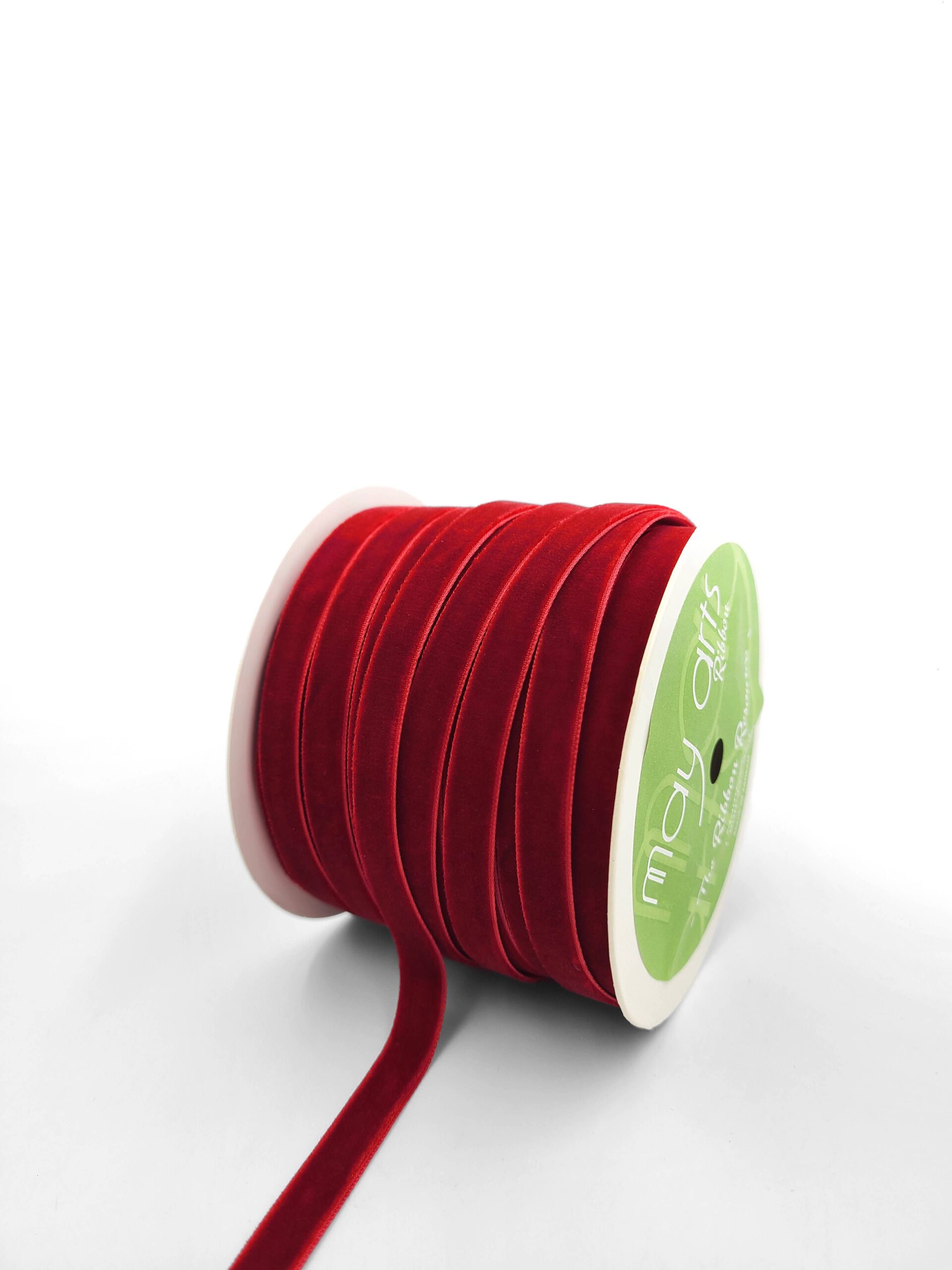 3/8" Red Classic Woven Velvet Ribbon