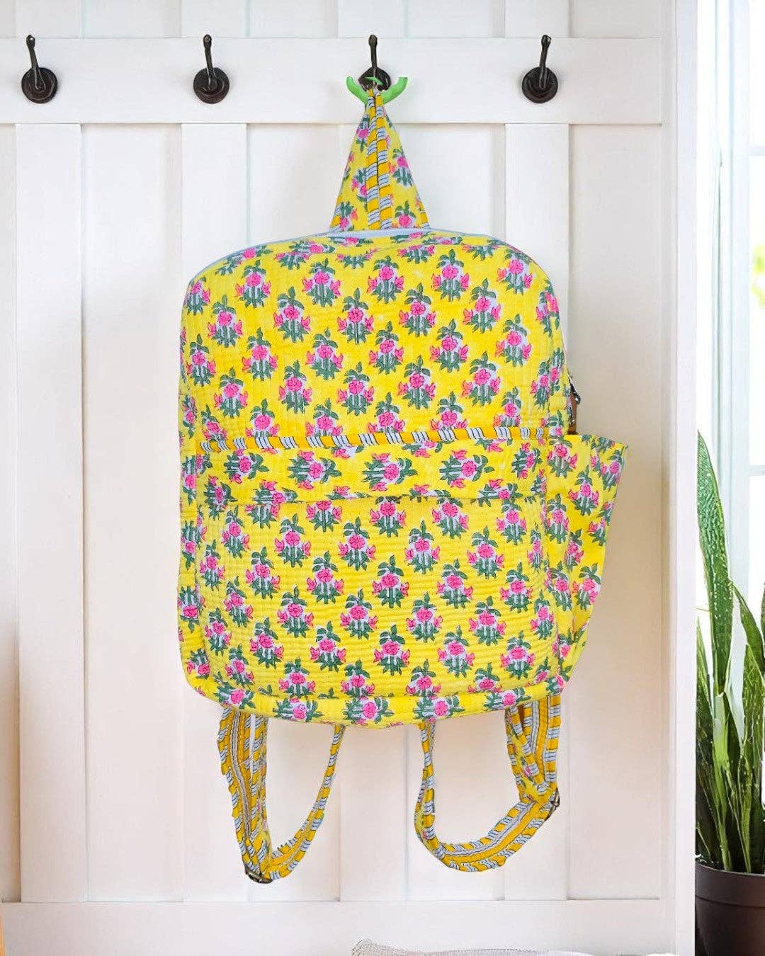 Winona Yellow Floral Print Backpack