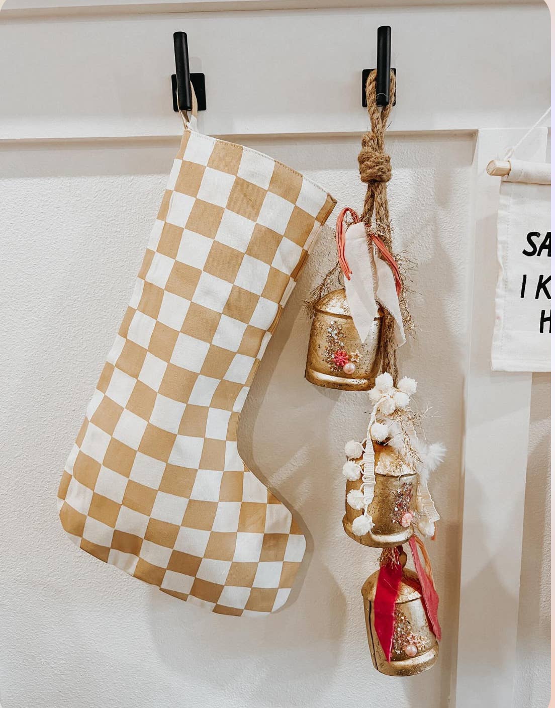 Imani + KIDS by Imani Collective - Stocking Checkered taupe - Image 3