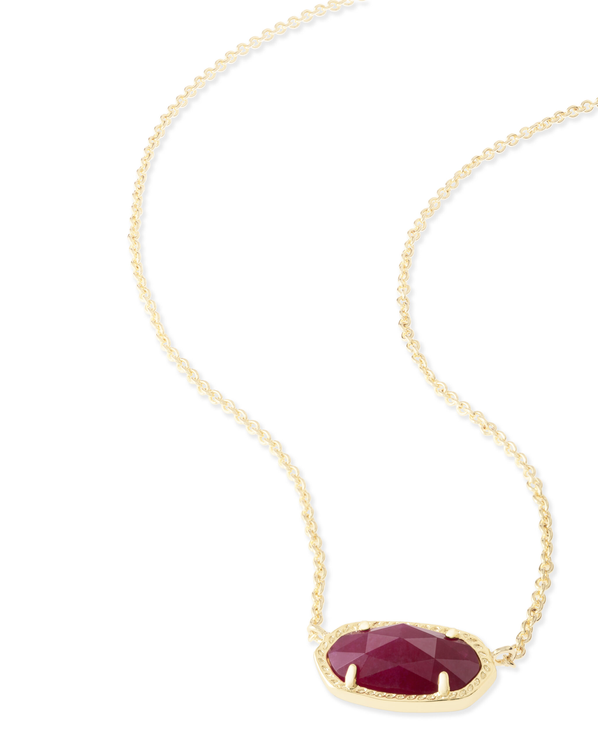 ELISA SHORT PENDANT NECKLACE GOLD CLEAR BERRY