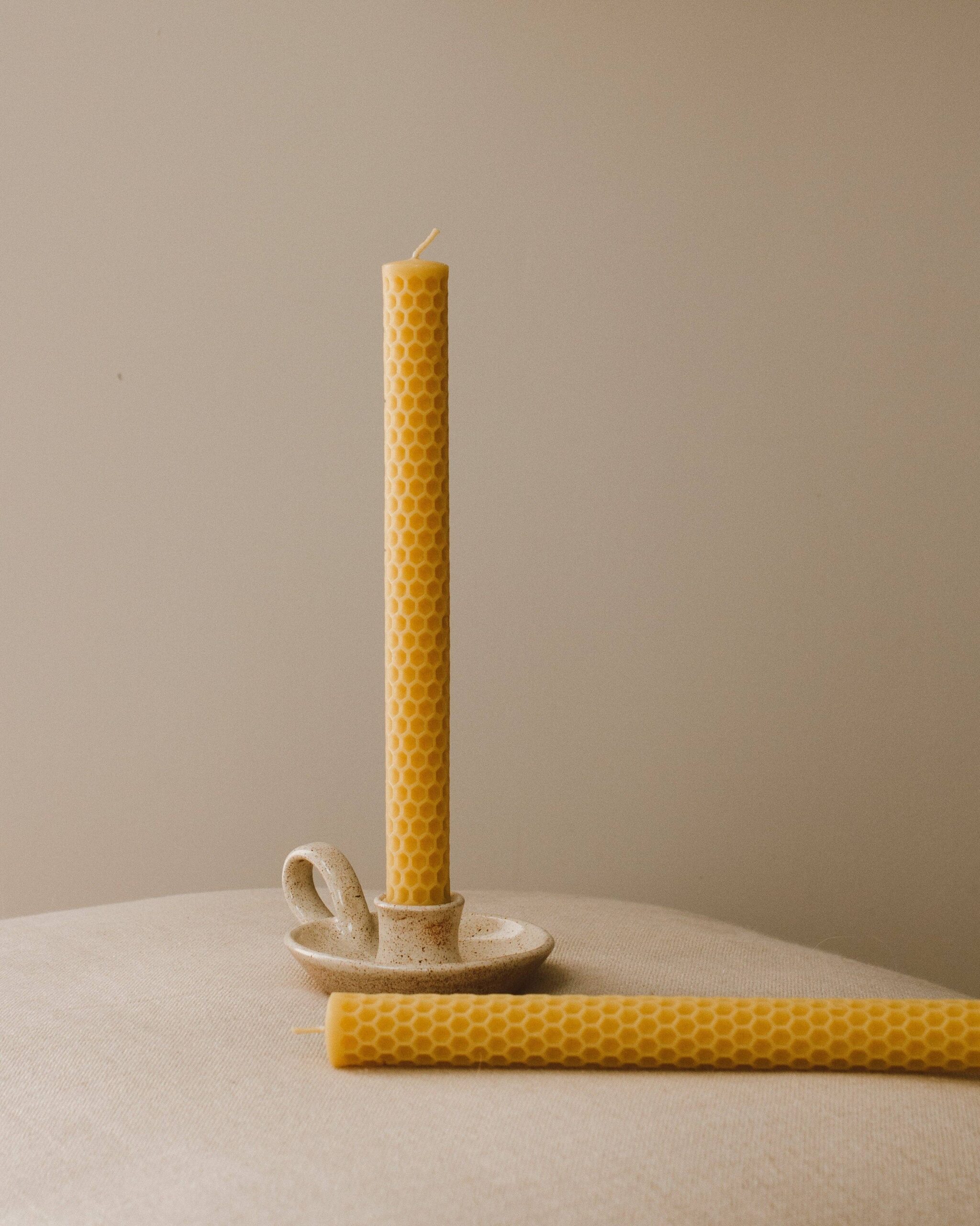 Goldrick Natural Living - Honeycomb Beeswax Dinner Candles