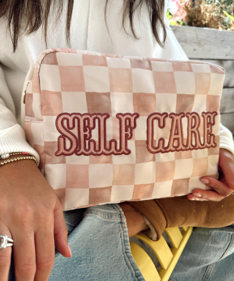 Self Care - Dusty Rose XL Nylon Bag