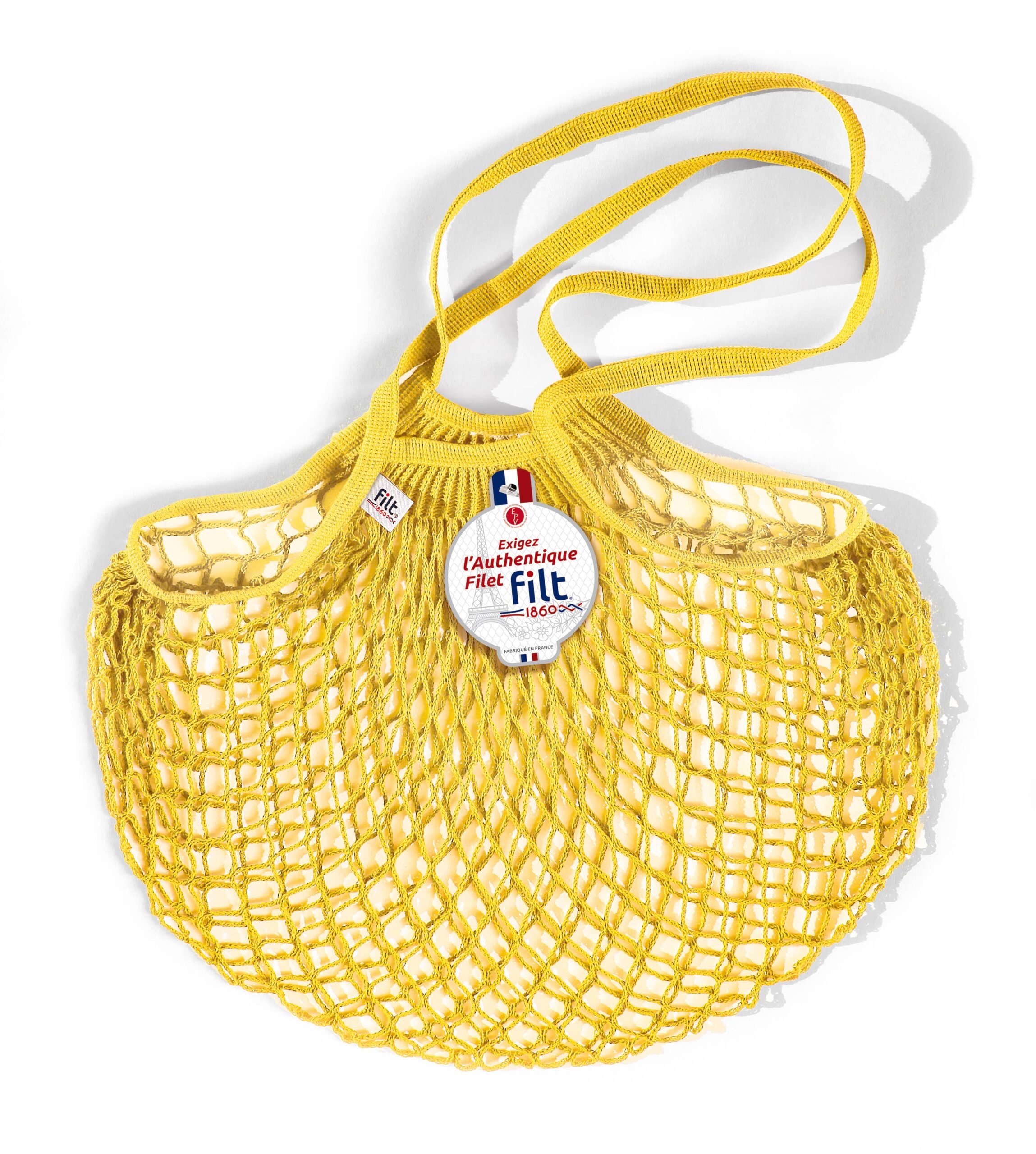 Filt1860 - Yellow Solarium shopping net with large handles