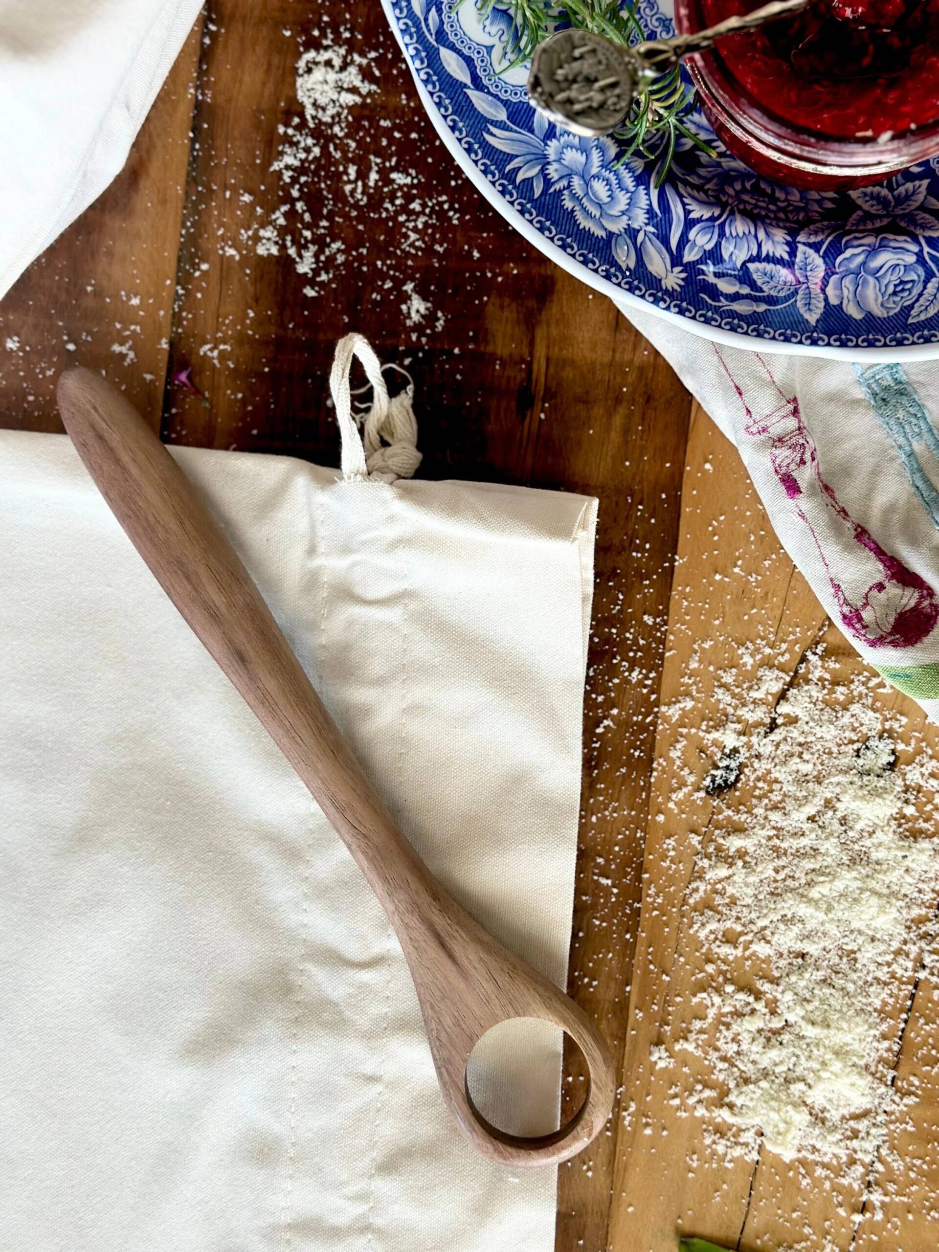 Handcrafted Walnut Wood Danish Dough Whisk