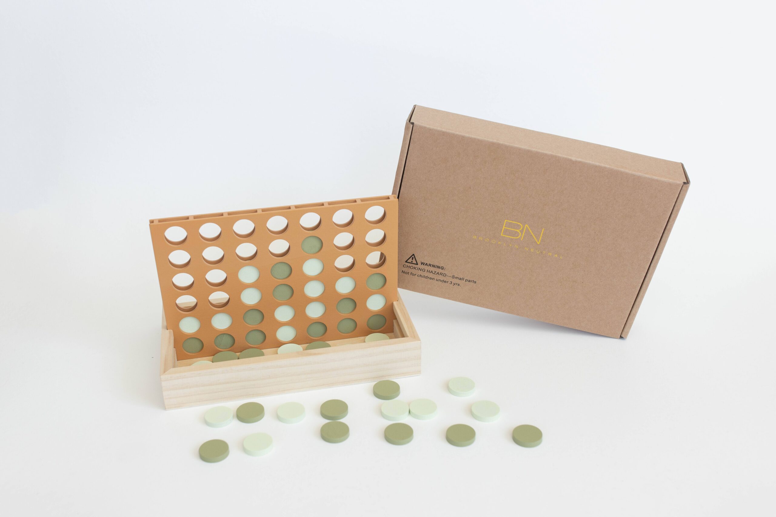 Brooklyn Neutral - Wooden Four in a Row