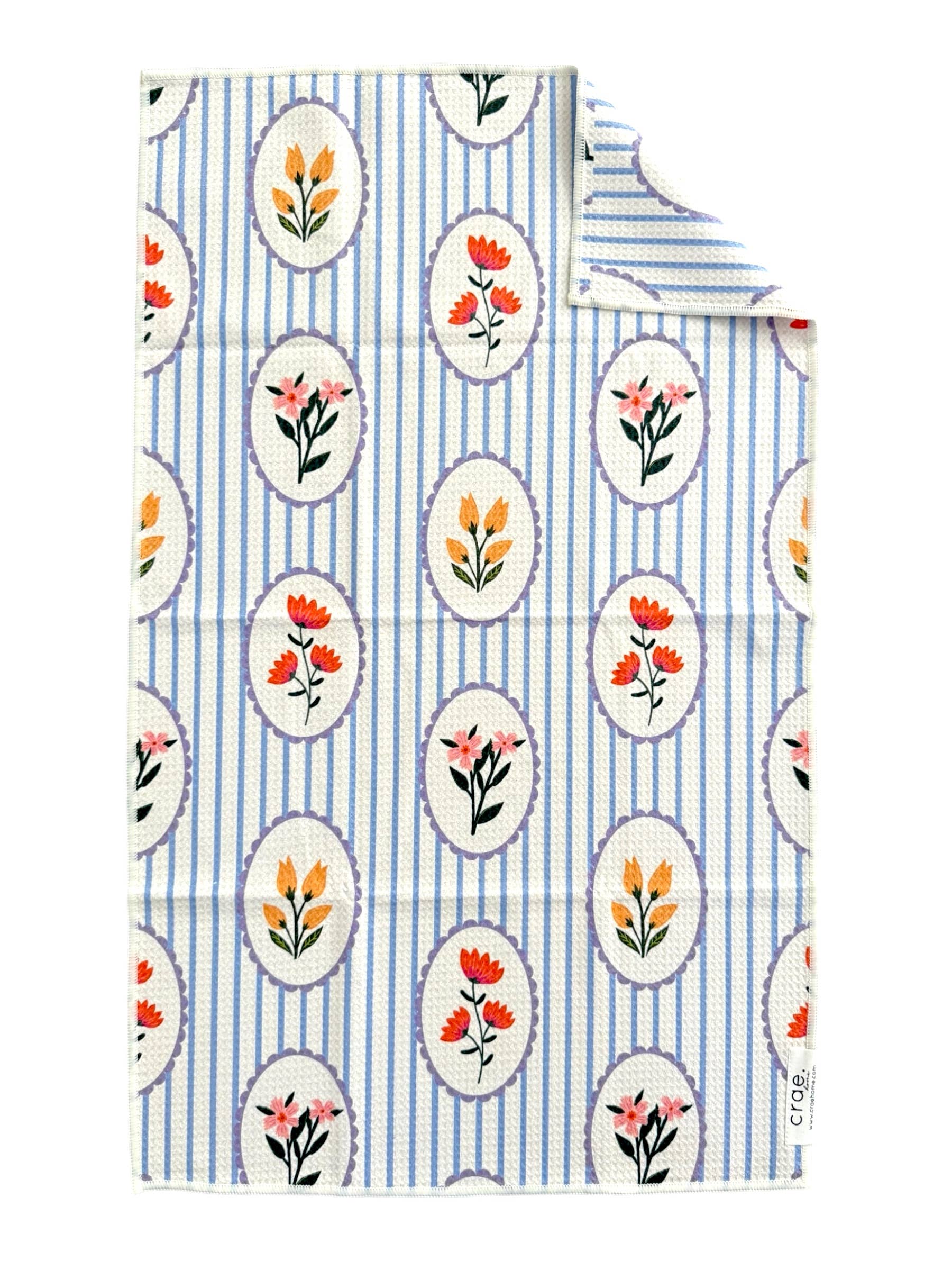 April Flowers: Double-Sided Hand Towel: Black, 17x27 in, Hand Towel