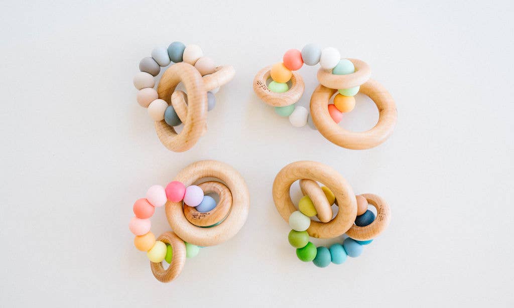 Bannor Toys - Saturn Ring Wooden Baby Teethers