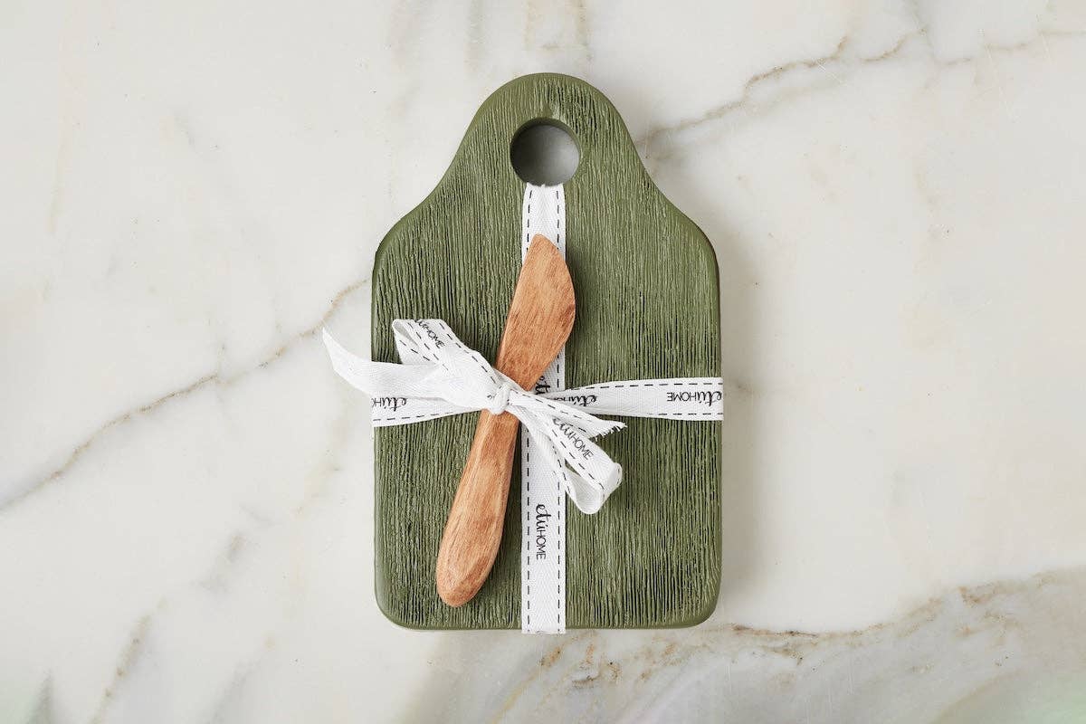 Dutch Cheese Board with Spreader Spruce Green
