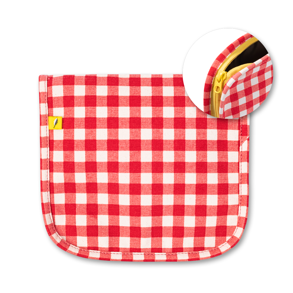 Fluf - Snack Mat - Gingham Red