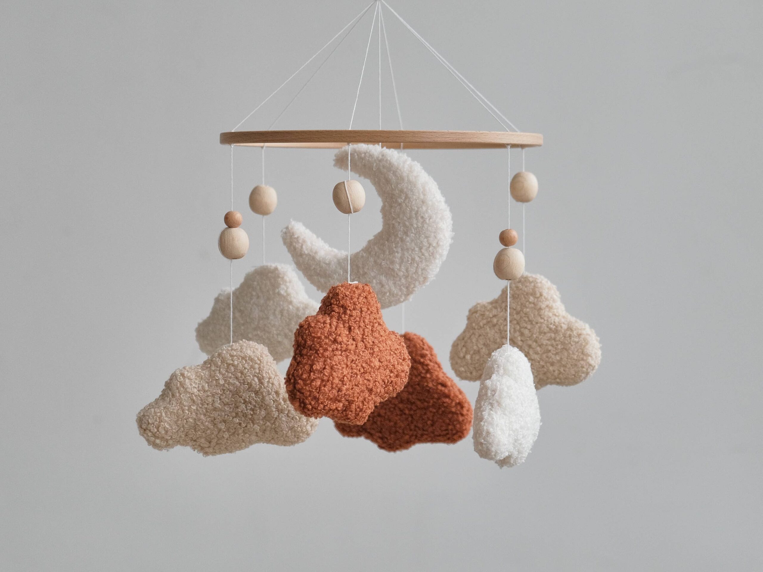 ChilDreams - Cloud Baby Mobile, Neutral Baby Crib Mobile, Cloud Nursery