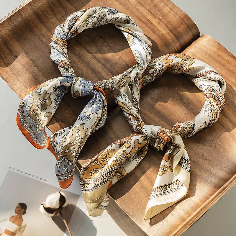 Funkyrel® Atzbranding Limited - Scarvii - Vintage Pattern Square Scarf