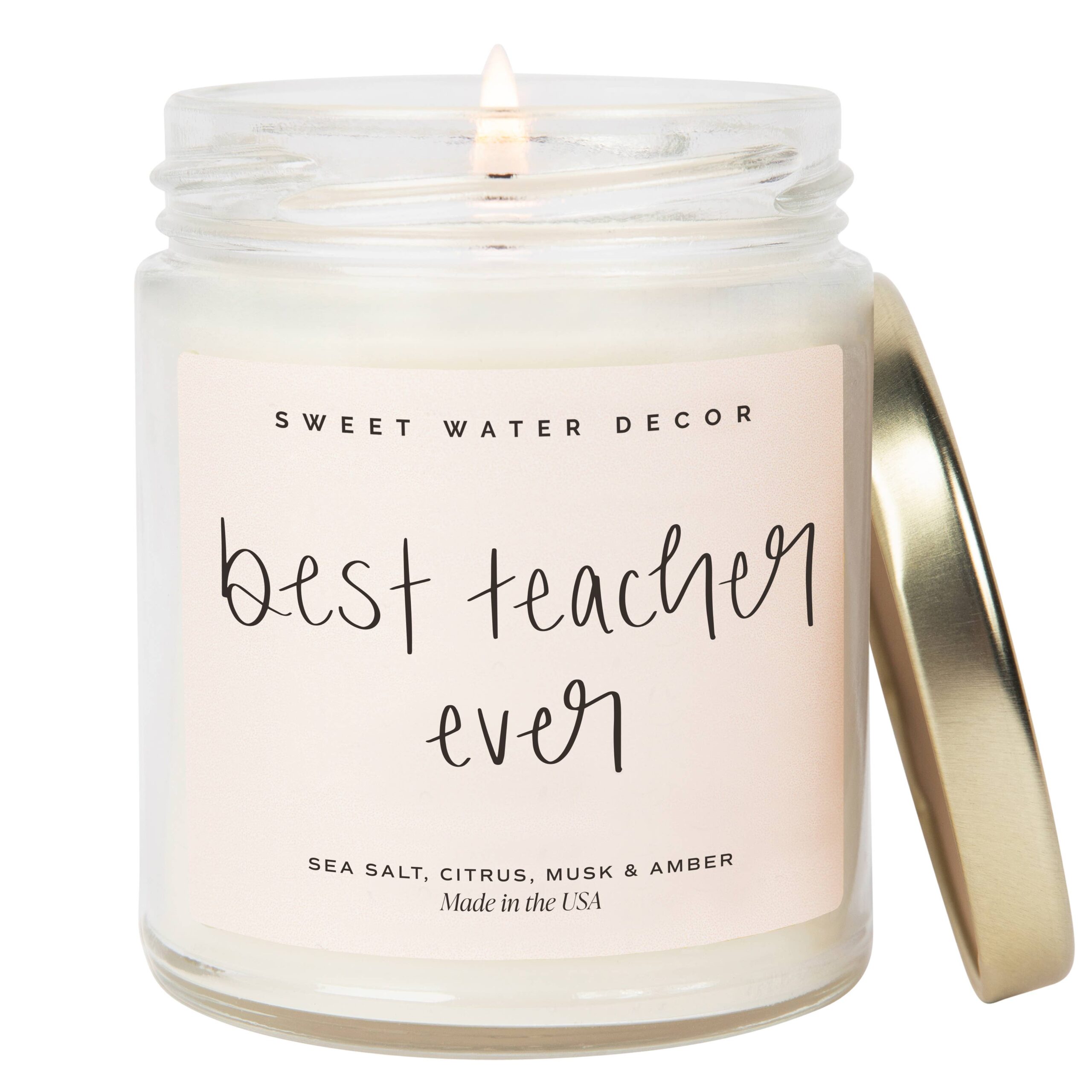 Best Teacher Ever 9 oz Soy Candle - Home Decor & Gifts