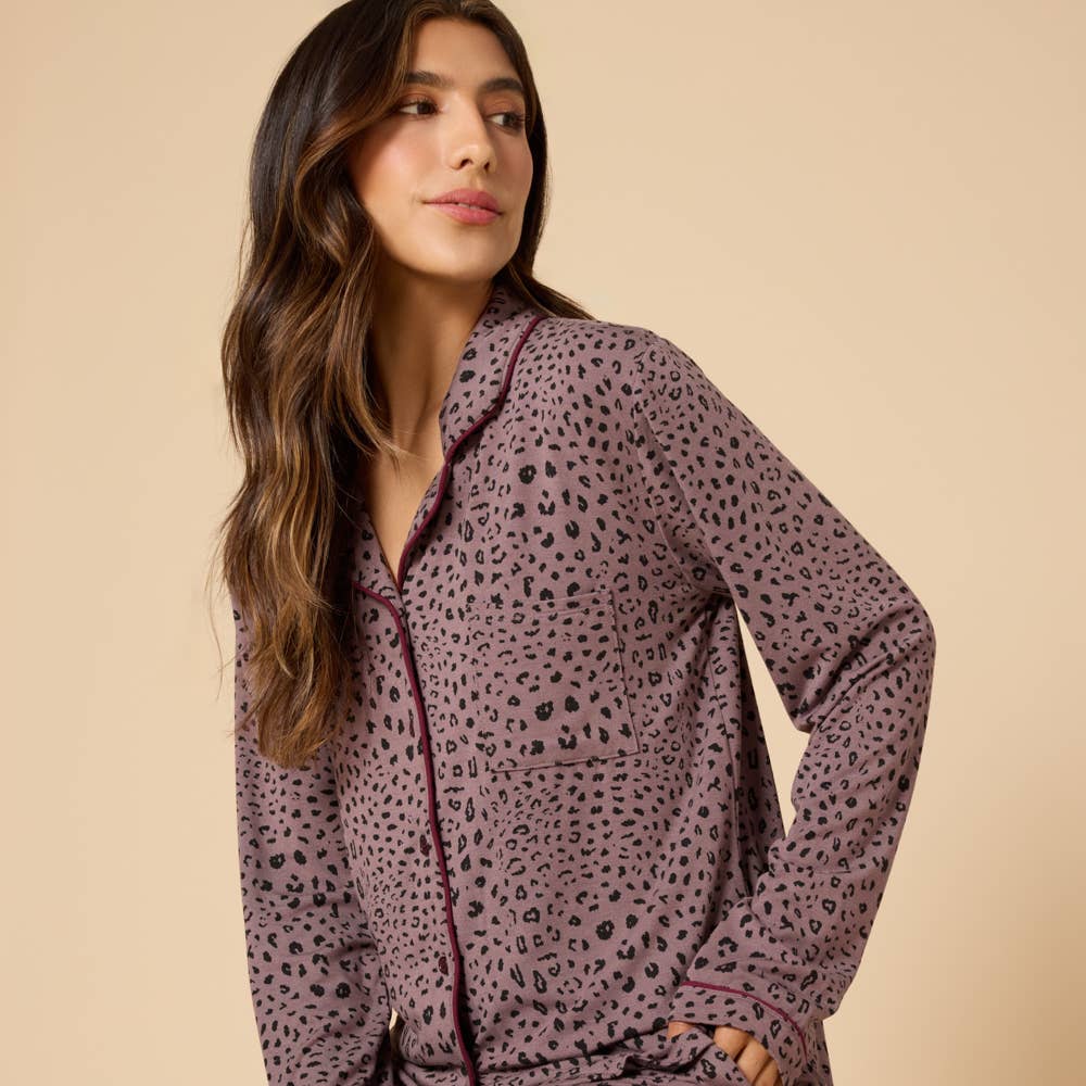 Sleep Soft Slim Notch Collar PJ Set: Wild Driftwood, XL