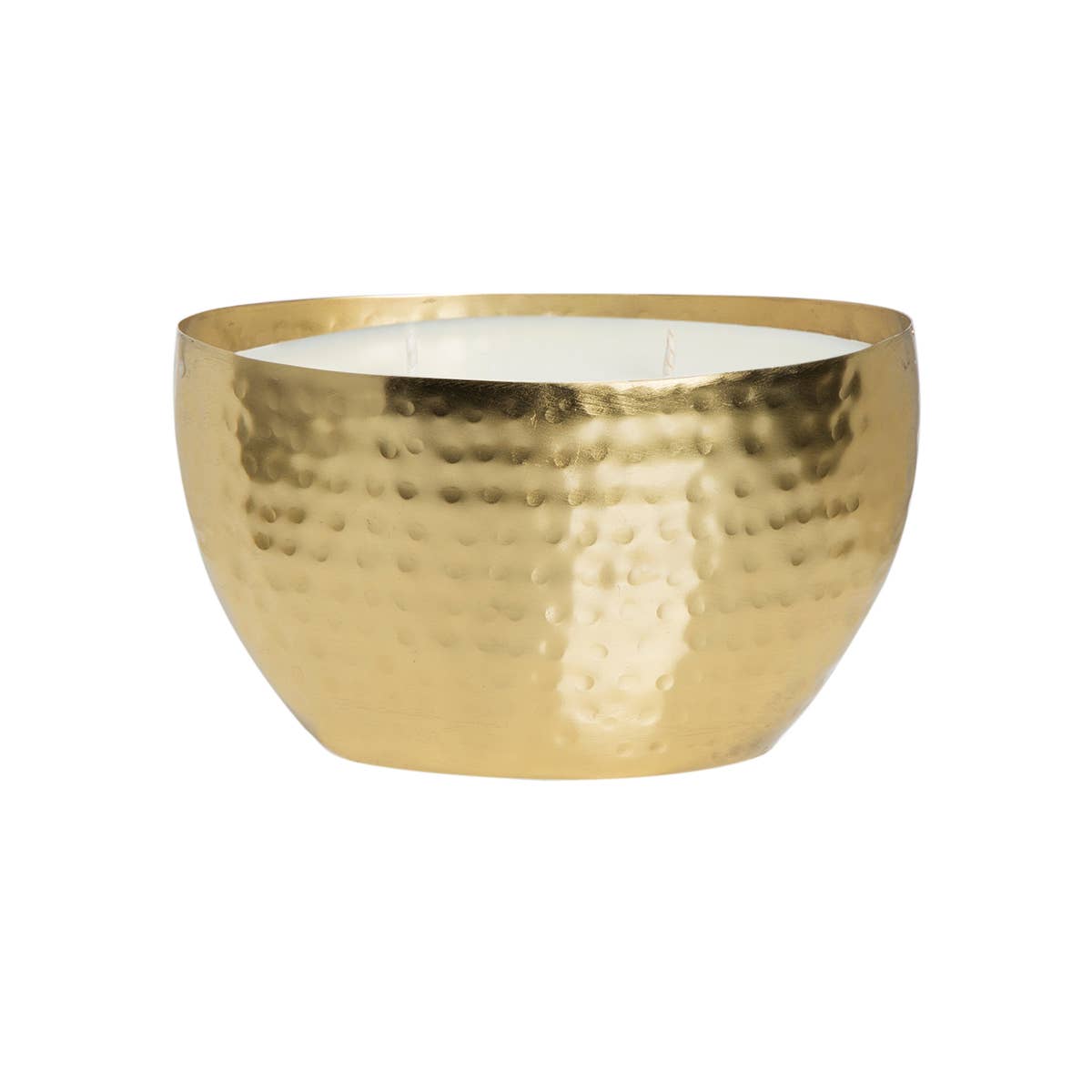 Mistletoe Holly Gold OVAL Brass Bowl 14oz Candle