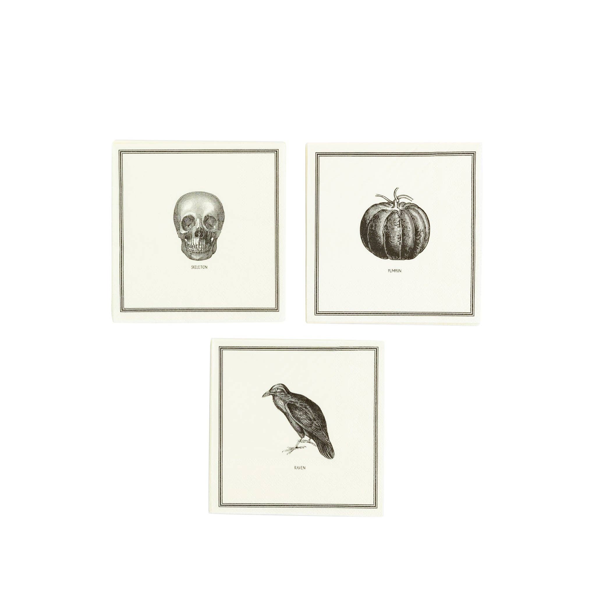 Vintage Halloween Paper Cocktail Napkin Set