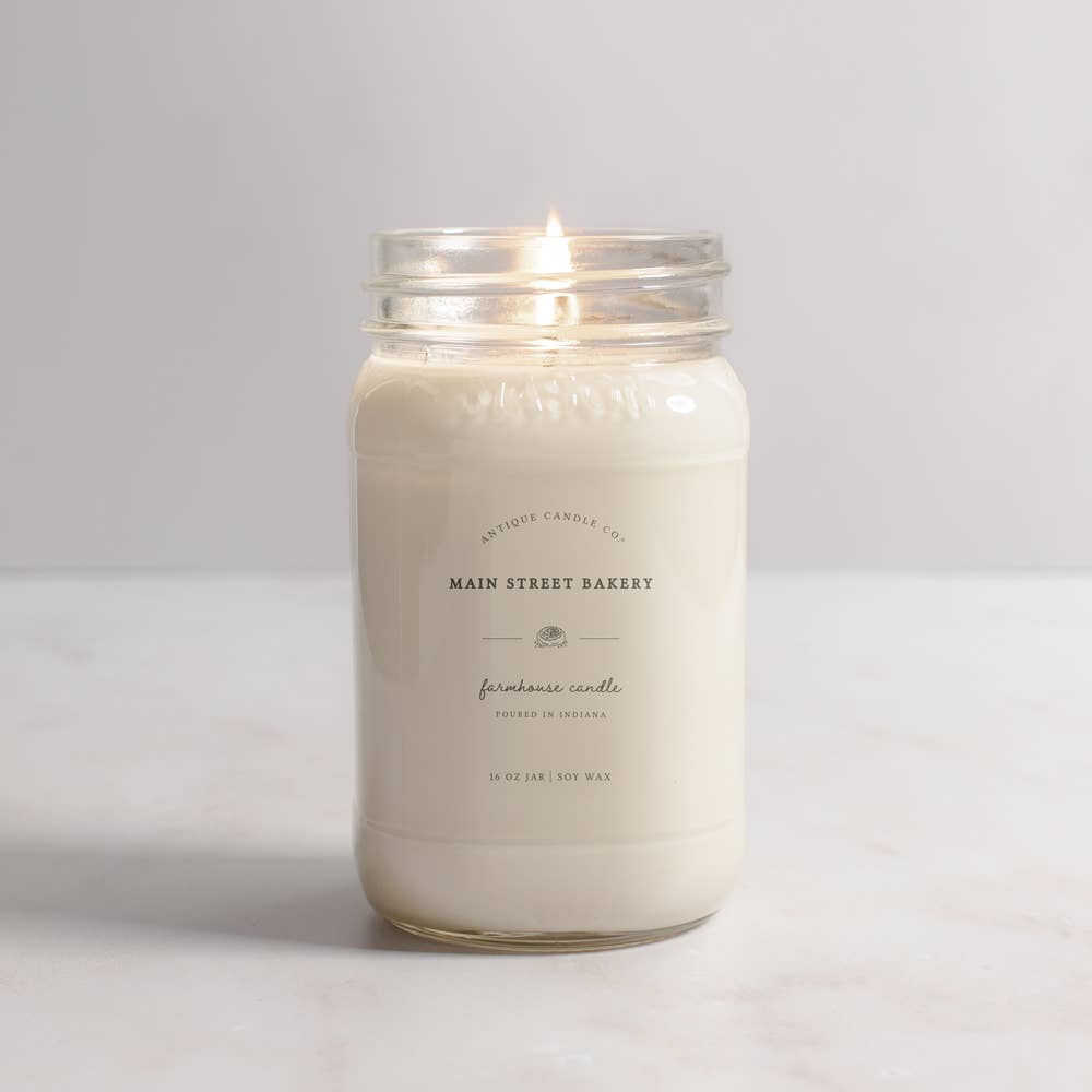 Main Street Bakery - Mason Jar Candle: 16 oz