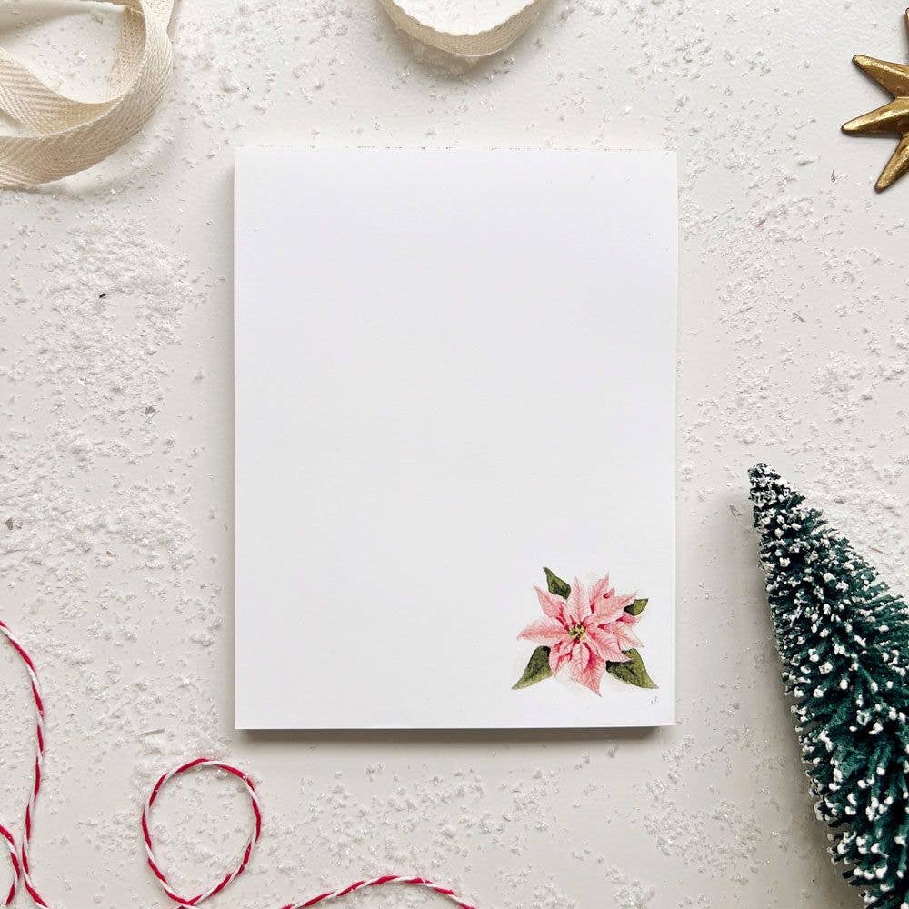 Christmas notepad: Poinsettia