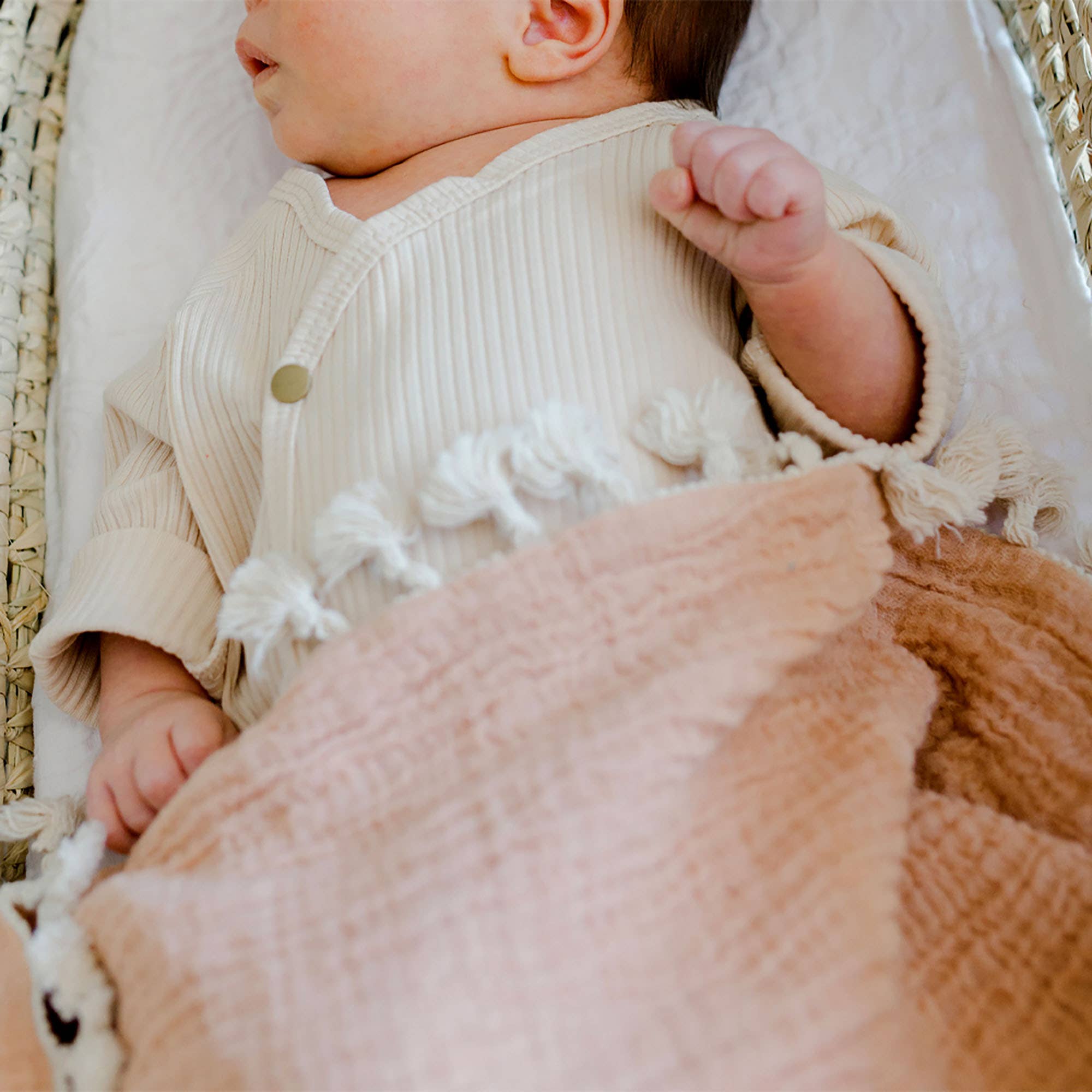 Crane Baby - 6 Layer Muslin Blanket Copper - Image 5