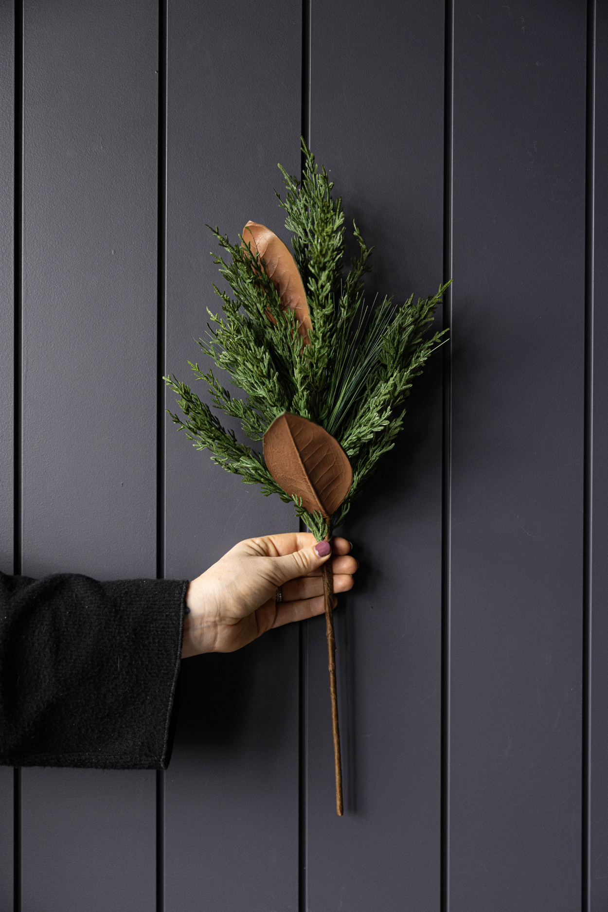 Magnolia Norfolk Cypress Mixed Real Touch Stems: Medium Stem - 28"