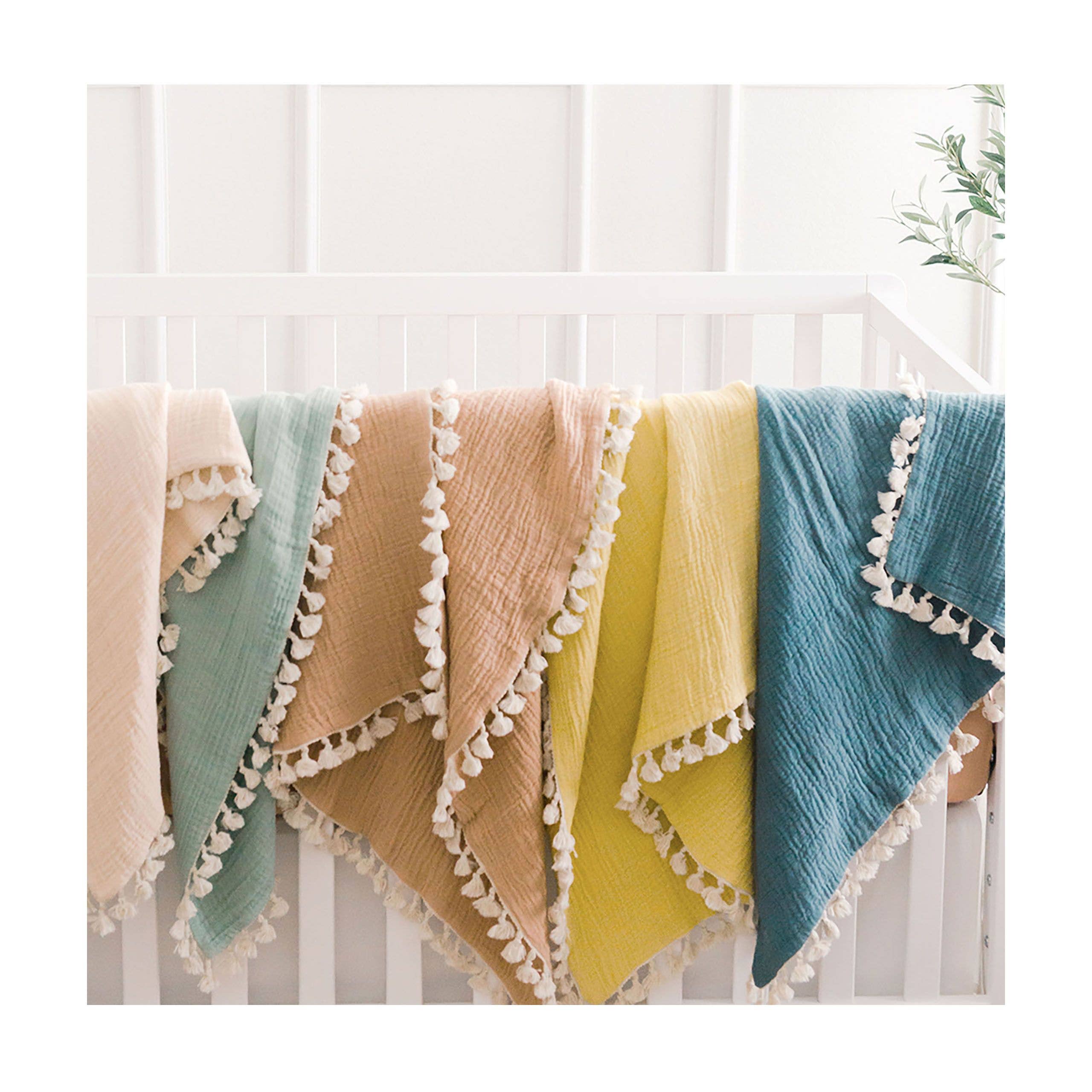 Crane Baby - 6 Layer Muslin Blanket Copper - Image 8
