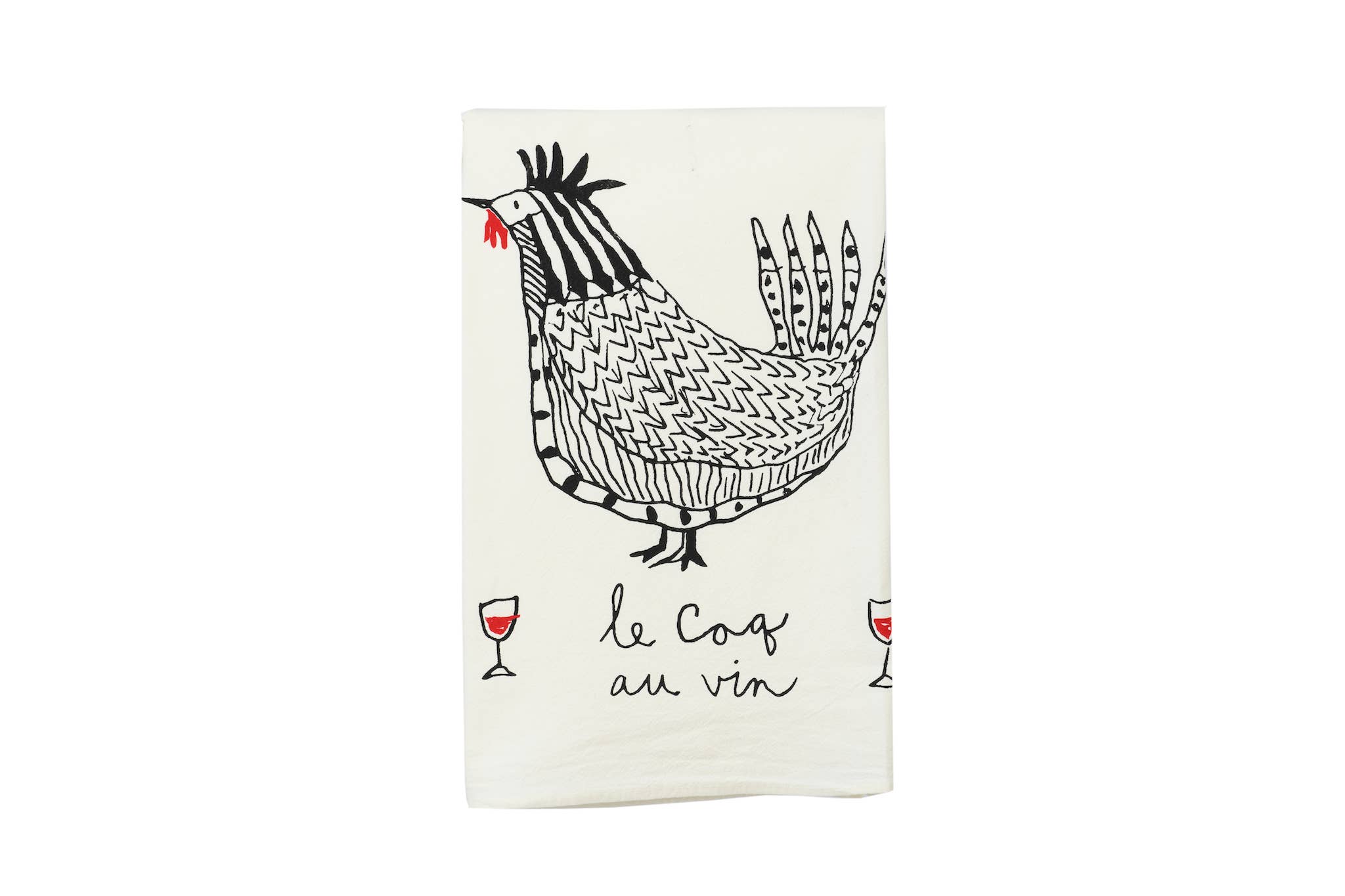 wink design - Coq au vin tea towel