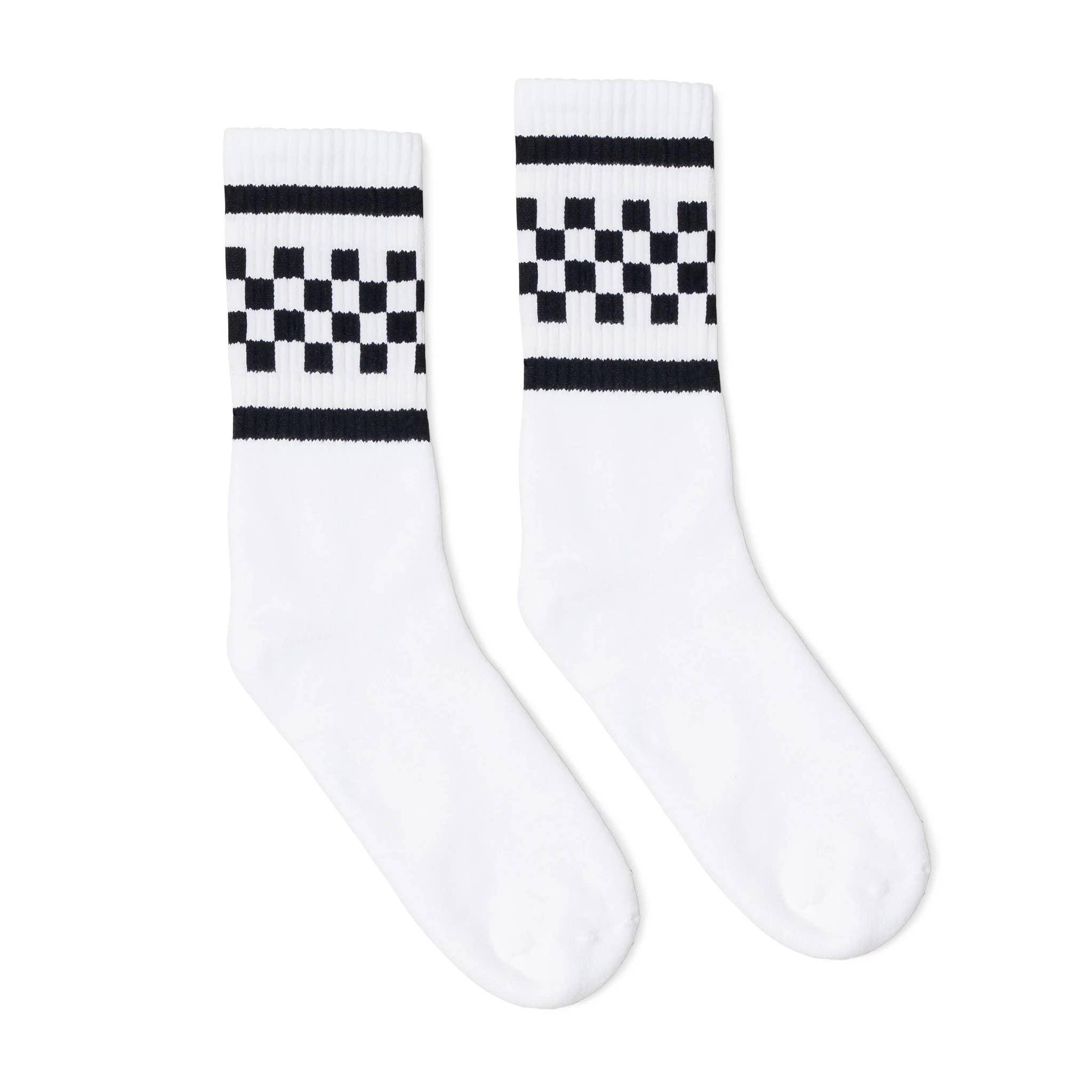SOCCO - SOCCO Checkered Crew | White with Black Checkers