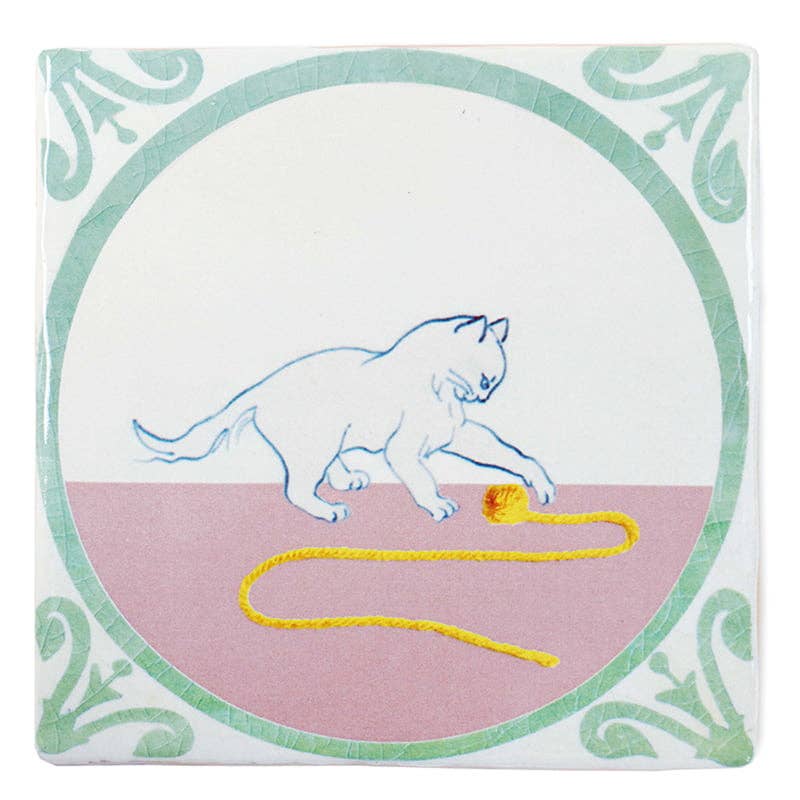 The life of a cat | StoryTiles art on tile: M