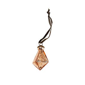 Diamond Droplet Holiday Ornament S, Copper