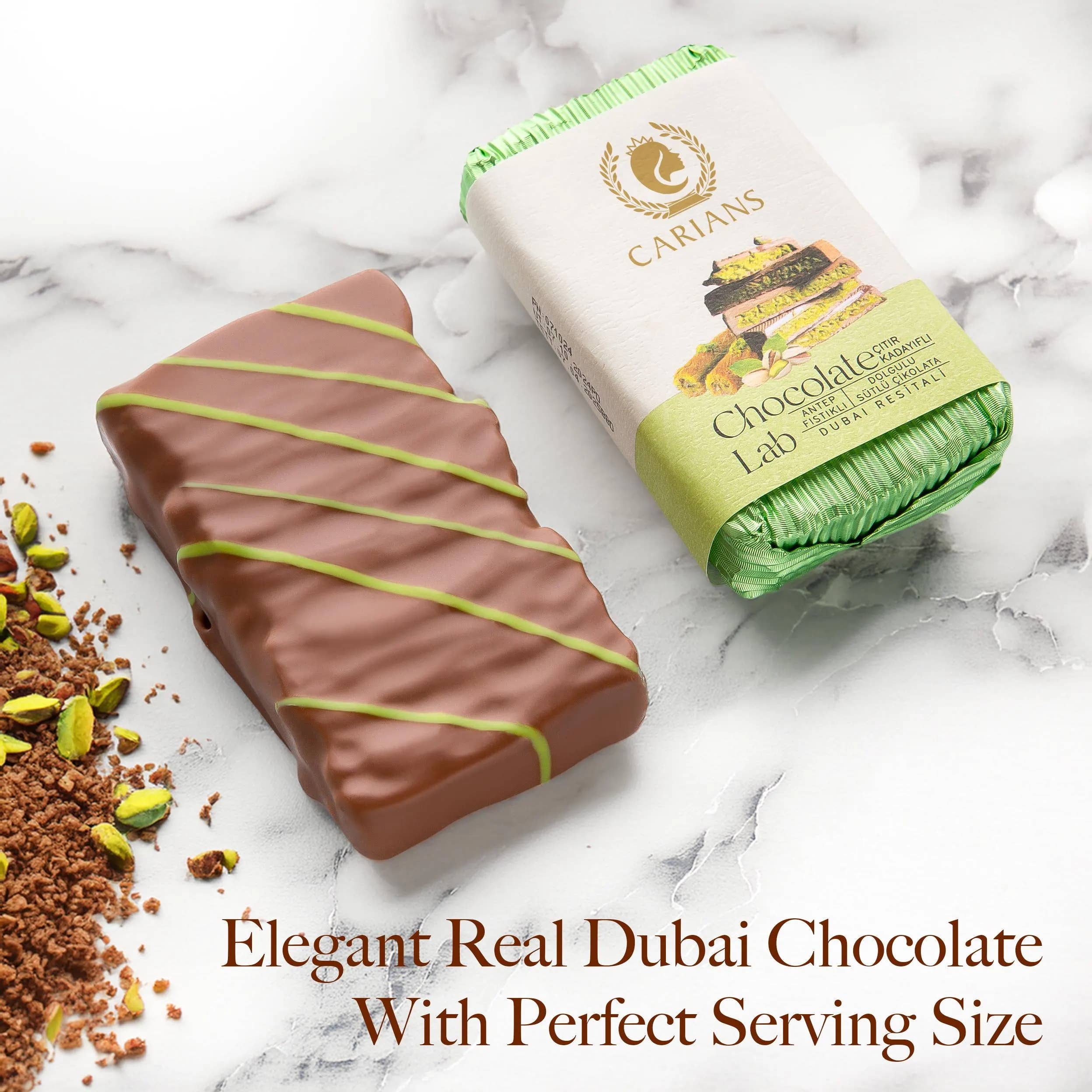 Famous Dubai Chocolate Bar, Premium Pistachio, 3.35 oz