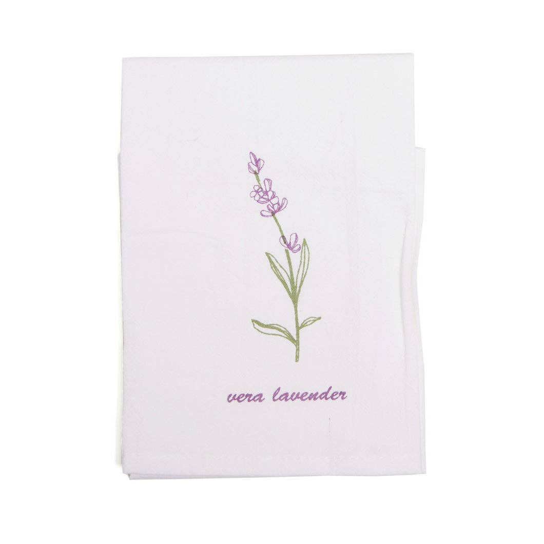 Lavender Towel – 100% Cotton, 4 Designs, 15.7"x23.6": Vera Lavender