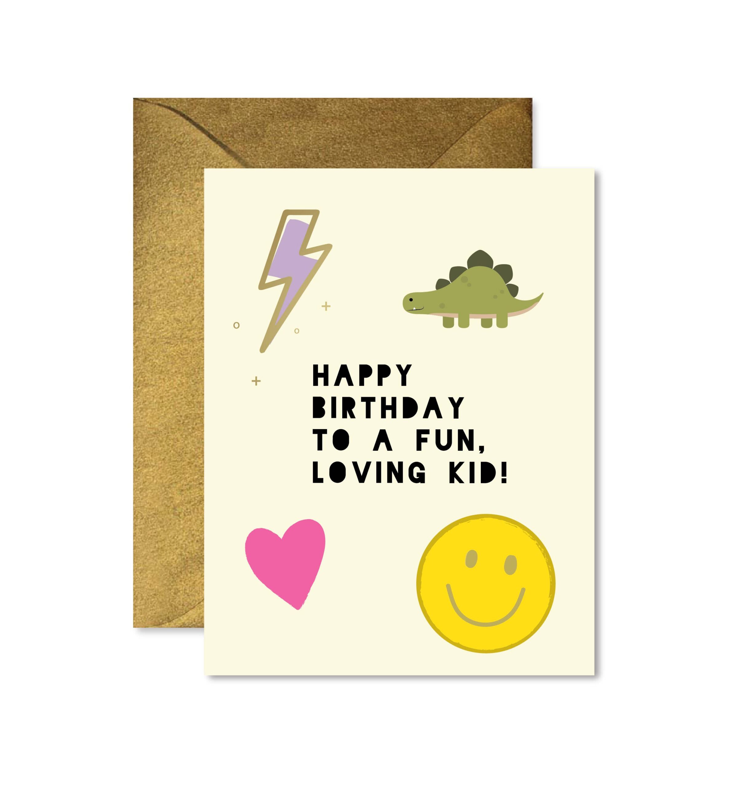 Fun Loving Kid Birthday Greeting Card