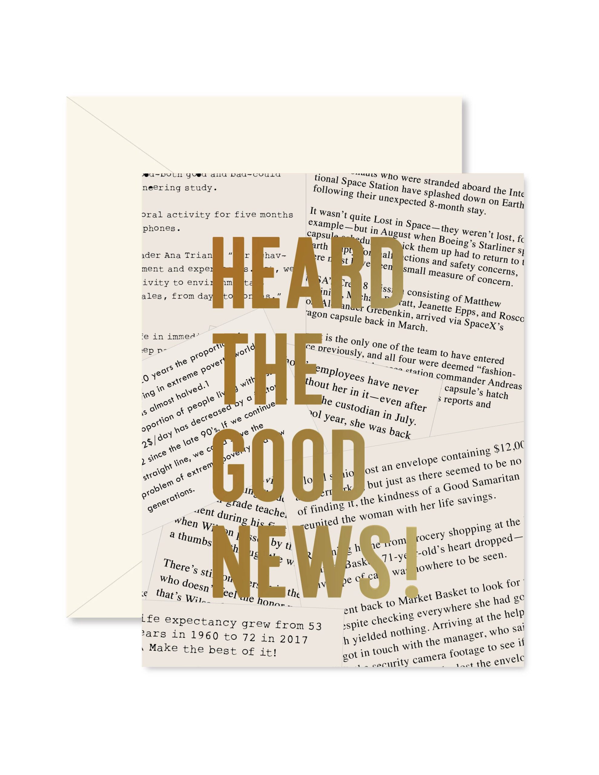 Heard the Good News Greeting Card