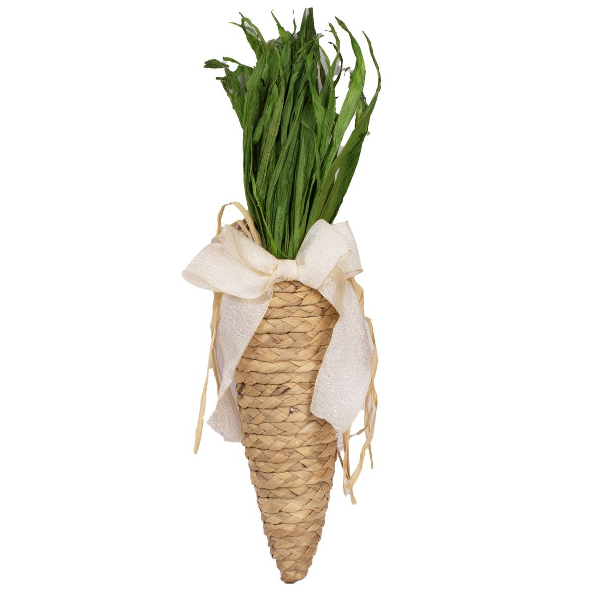 Whinston Carrot Door Décor   Natural/Green/Orange   3x15.5x3