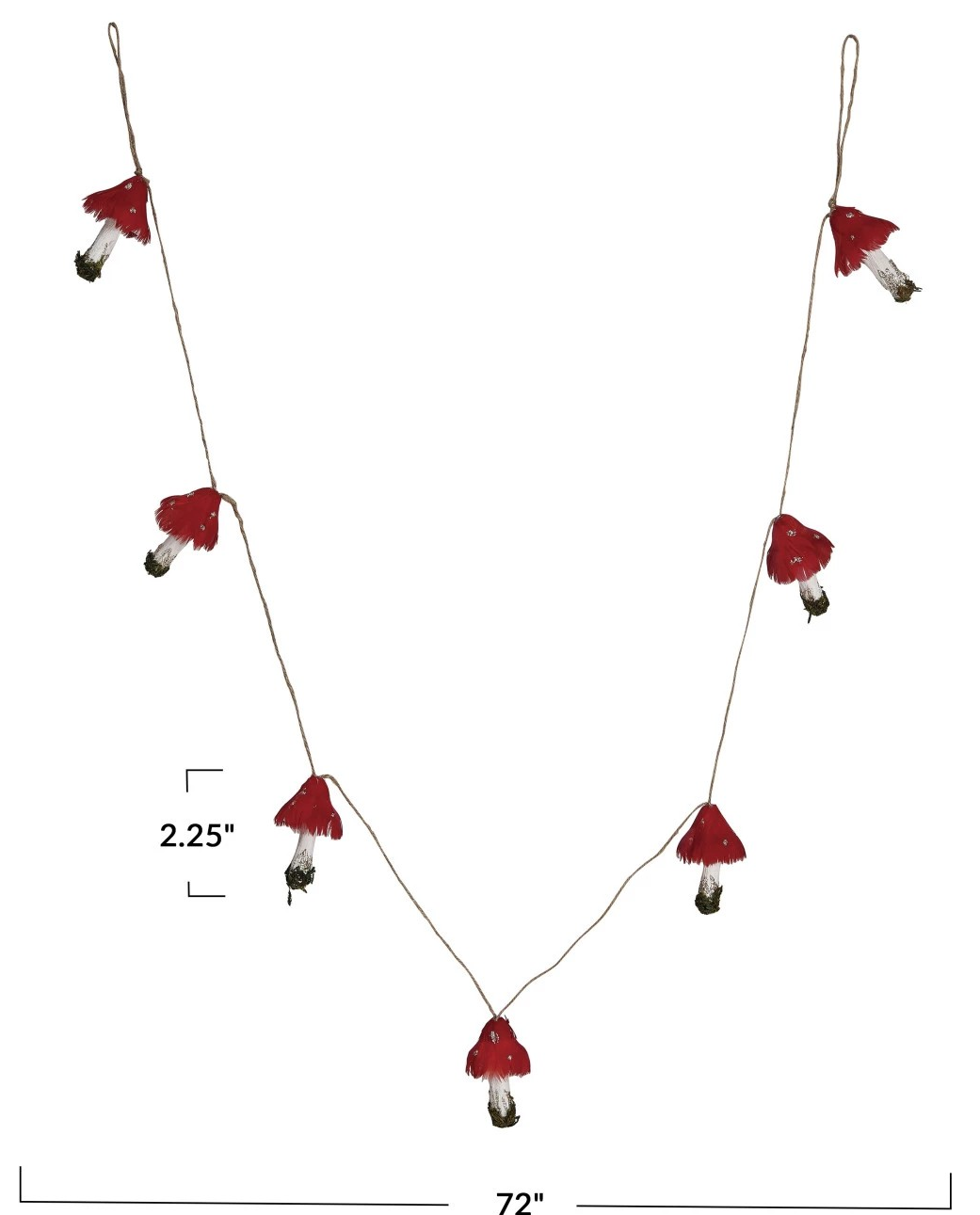 Feather & Foam Mushroom Garland